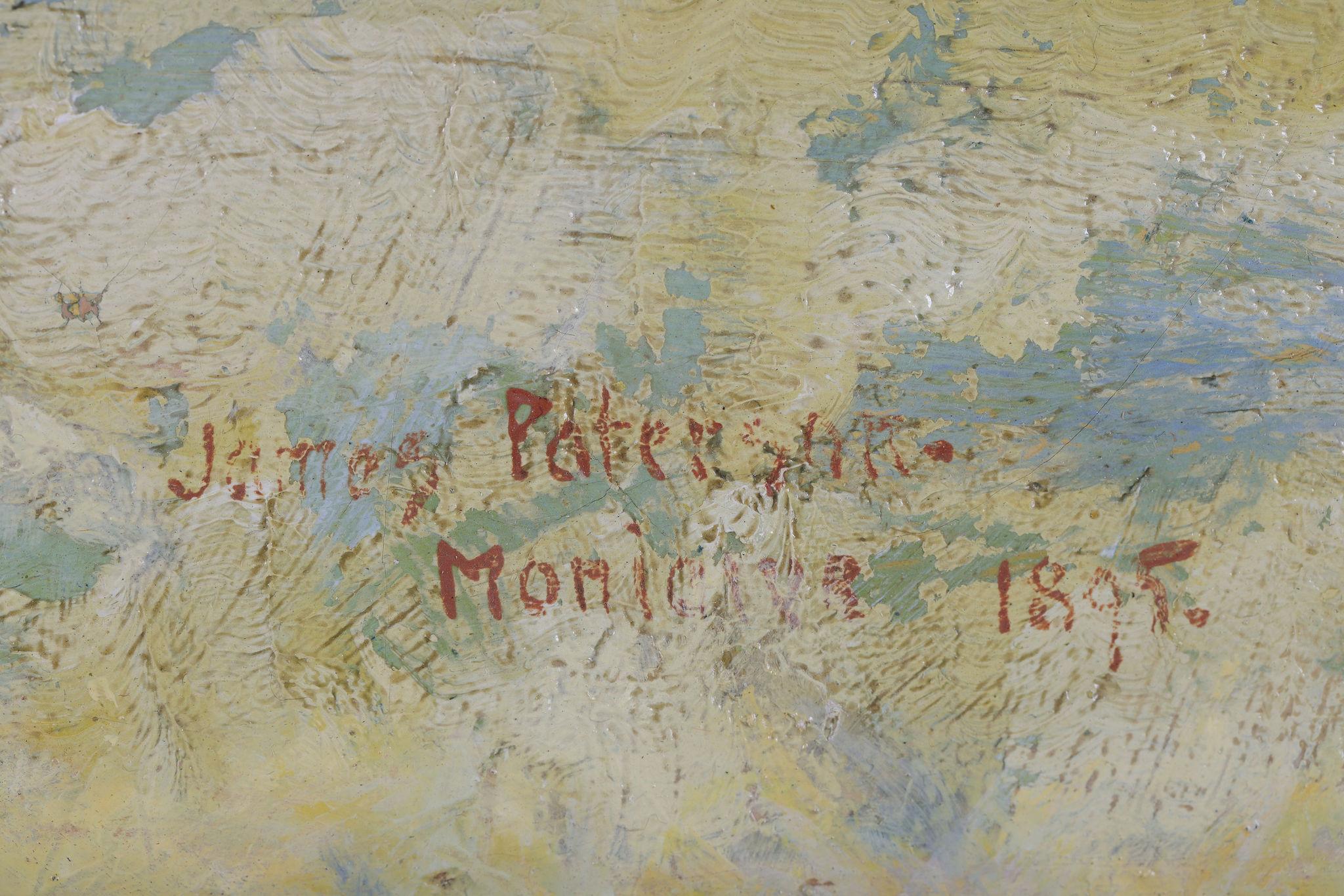James Paterson
Signed and dated 1895

On the reverse signed James Paterson
176 Bath Street, Glasgow
Killniess, Moniaive, Scotland on the reverse

Canvas Size: 21 x 26