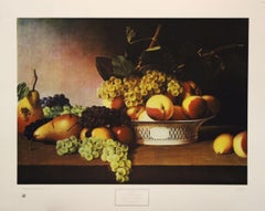 Vintage Still Life with Fruit-Poster. 1974 New York Graphic Society, Ltd. Printed in USA