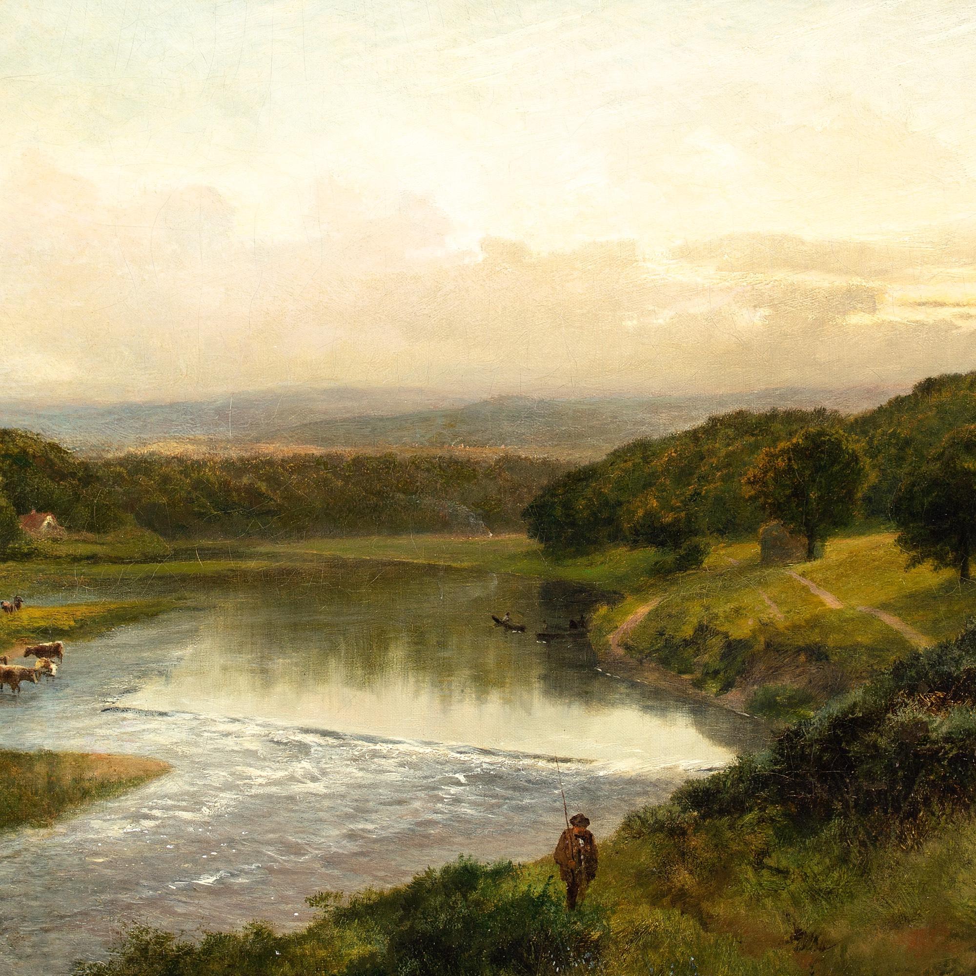 James Peel, Along The Wye, peinture à l'huile  en vente 2