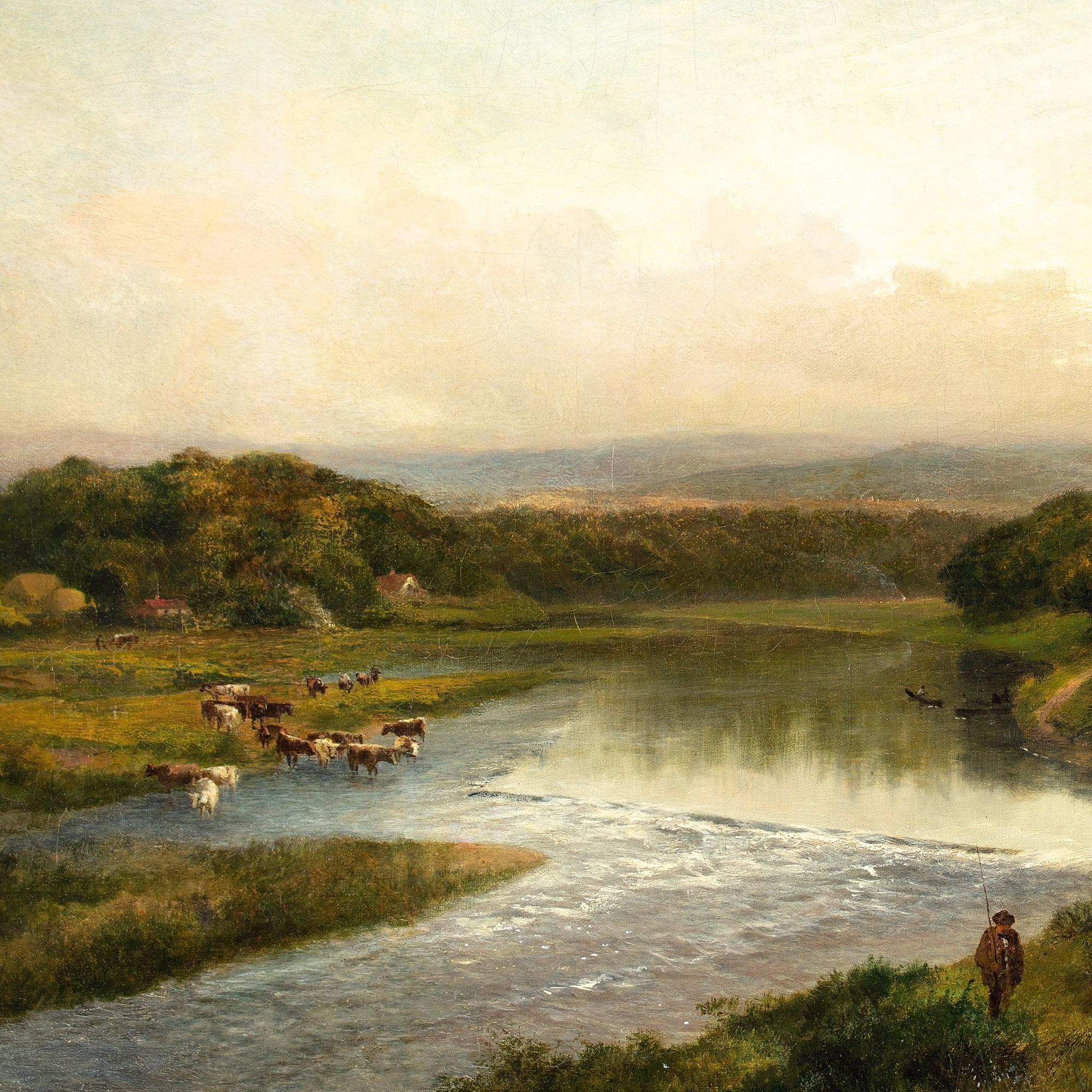 James Peel, Along The Wye, peinture à l'huile  en vente 3