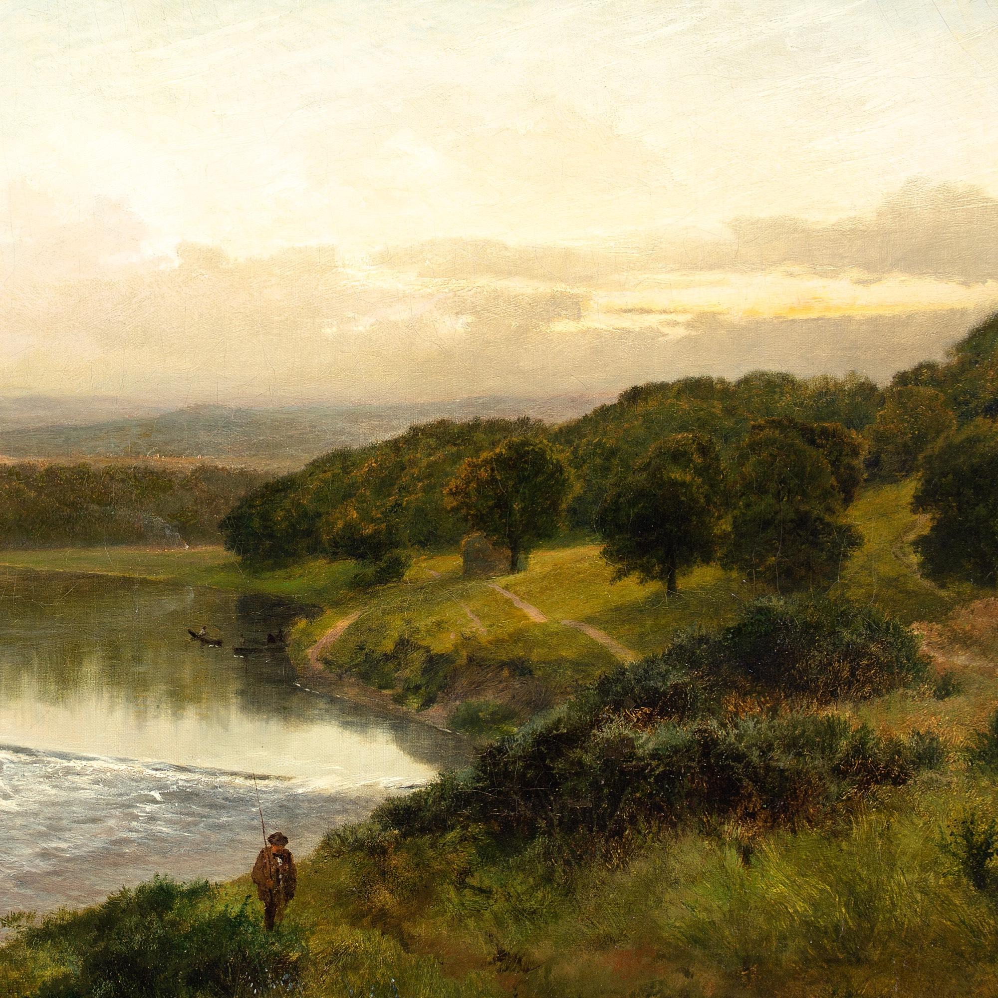 James Peel, Along The Wye, peinture à l'huile  en vente 4