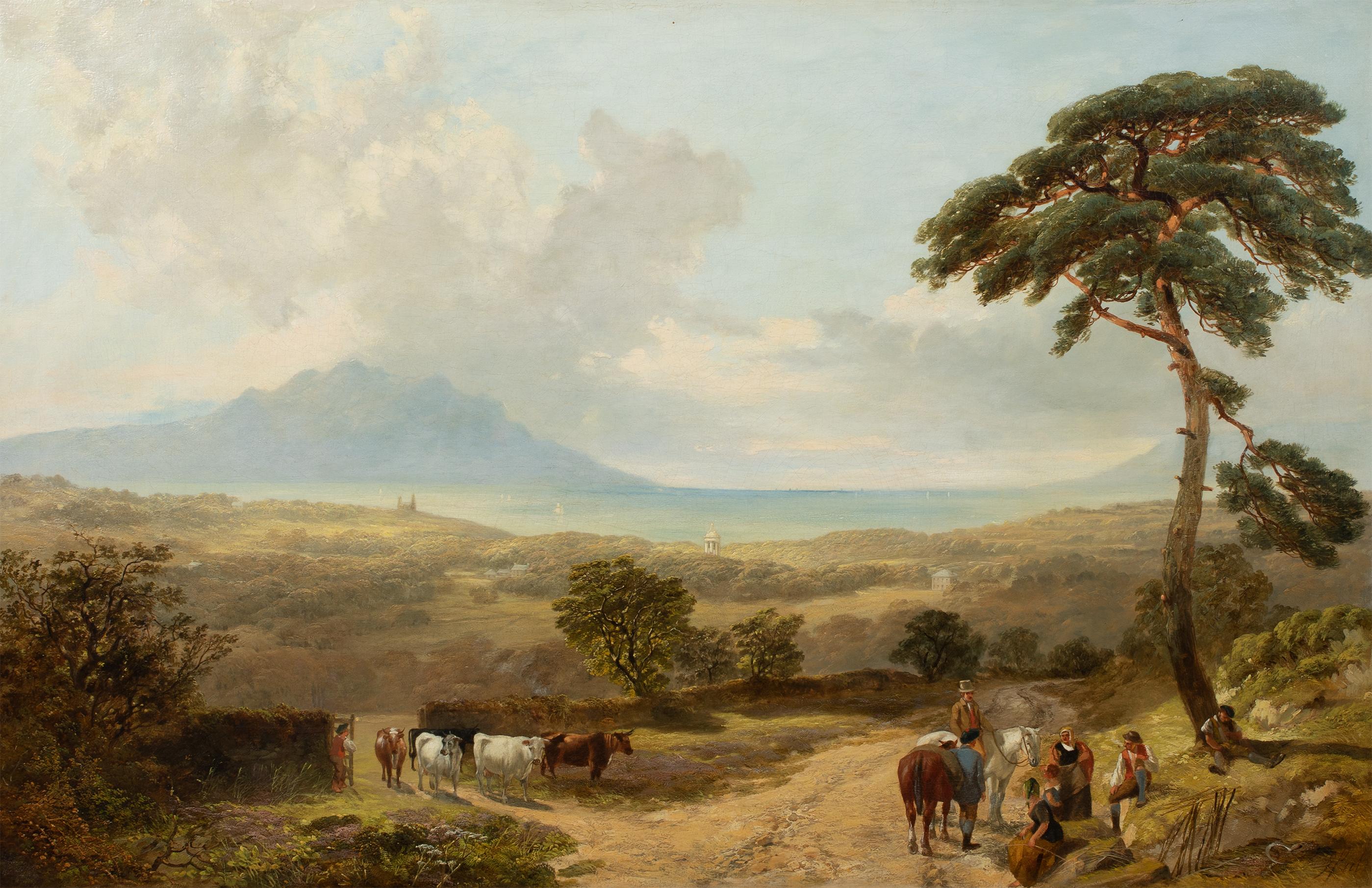 View Of An Extensive Landscape, 19th century  - Painting by James Peel RBA