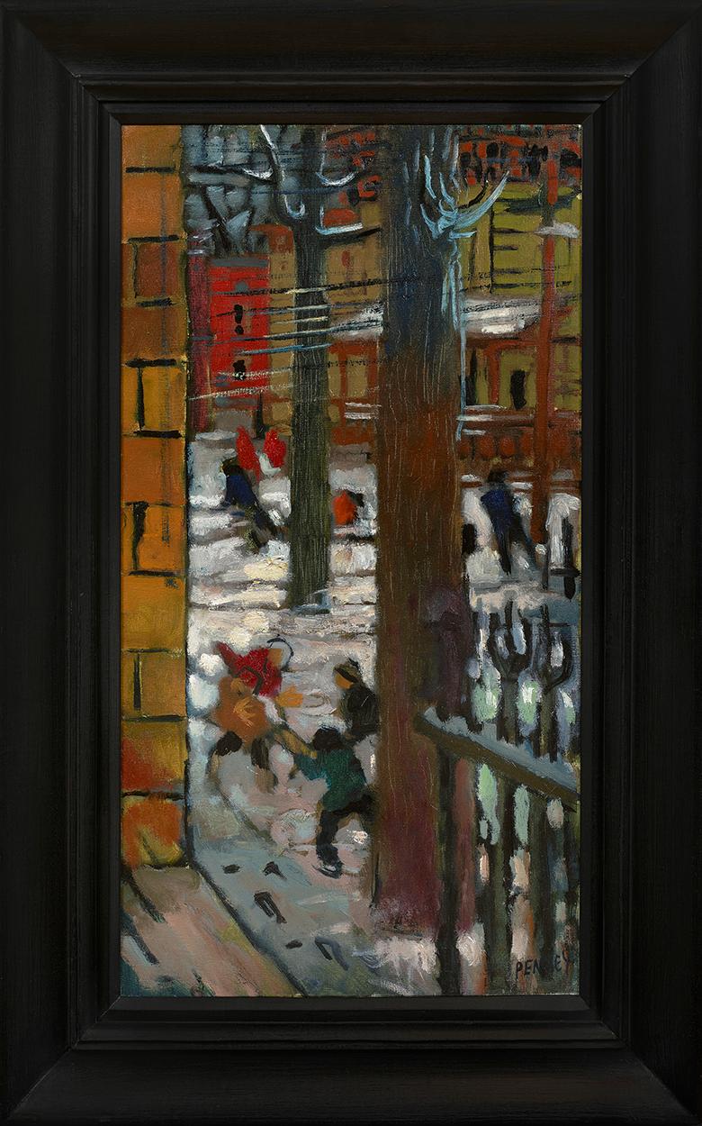 Straße im Winter, 1949  – Painting von James Penney 