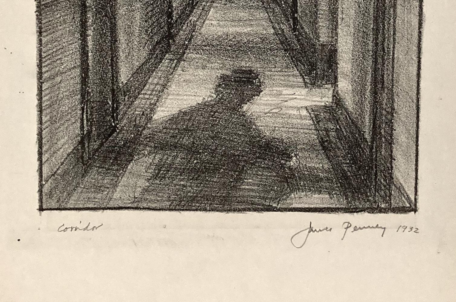 James Penney was widely known for his New Yorker covers as well as his paintings and prints. 
Penney was from Saint Joseph, Missouri. He trained in NYC at the Art Students League. The New-York Historical Society and the Library of Congress both have