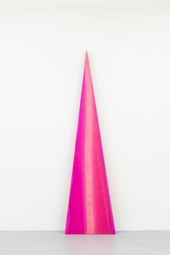 "Event Horizon Pink Triangle", Abstract Conceptual Painting