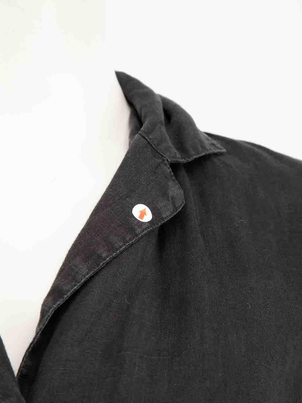 Women's James Perse Black Linen Buttoned Up Jumpsuit Size XS For Sale
