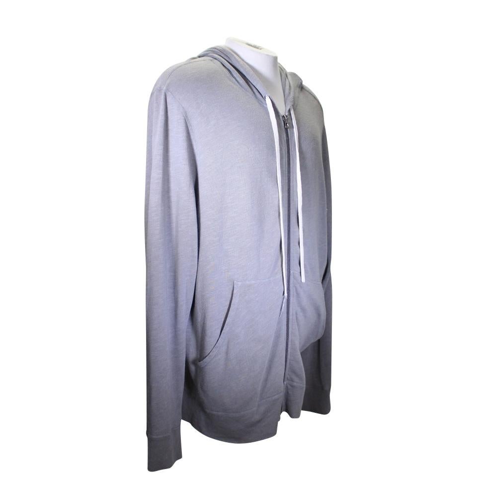 James Perse Gray Vintage Full Zip Hoodie Shirt

Simple cuts made with quality materials, James Perse is a must for any minimalist. A easy throw on for any occasion for any day. The hood is in good condition. Draw strings are showing a bit of fraying
