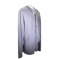 James Perse Gray Vintage Full Zip Hoodie Shirt