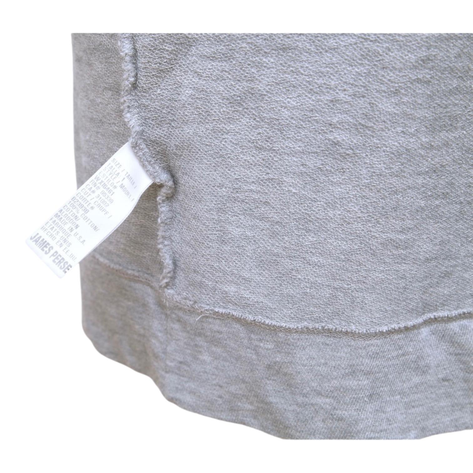JAMES PERSE Shirt Dress Grey Scoop Neck 3/4 Sleeve Cotton Sz 1 For Sale 3