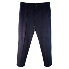 JAMES PERSE Size 34 Navy Cotton Blend Zip Pockets Tapered Casual Pants