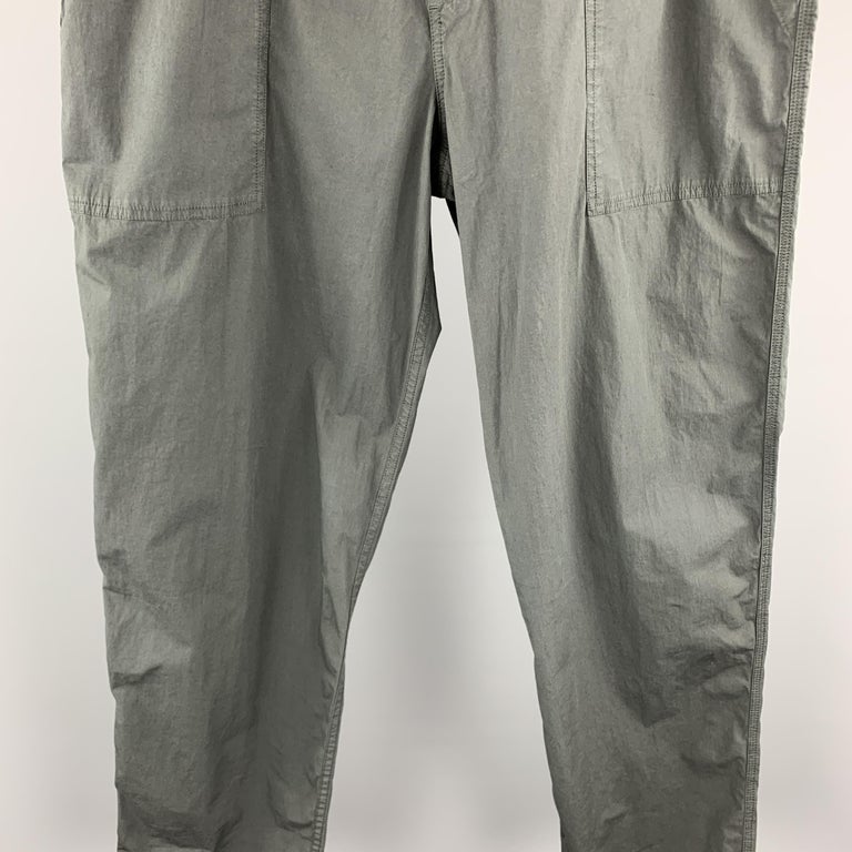 JAMES PERSE Size M Slate Gray Cotton Drawstring Jogger Pants For Sale ...
