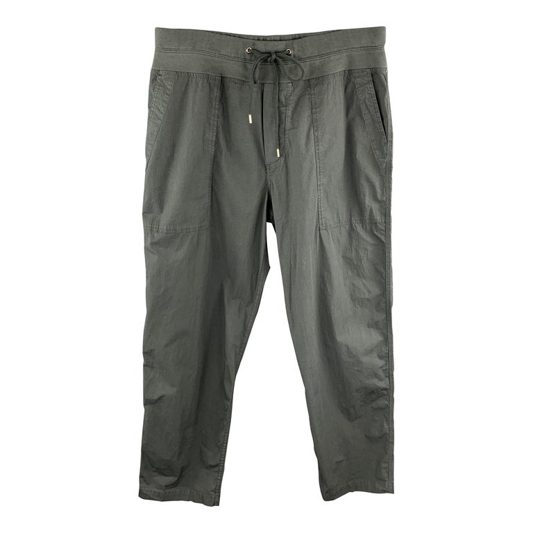 JAMES PERSE Size M Slate Gray Cotton Drawstring Jogger Pants For Sale at  1stDibs