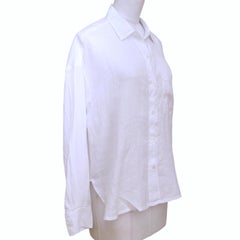 JAMES PERSE White Linen Shirt Button Down Long Sleeve 0 NWT $225