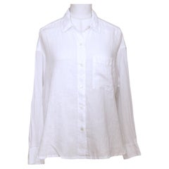 JAMES PERSE White Linen Shirt Button Down Long Sleeve 0 NWT $225