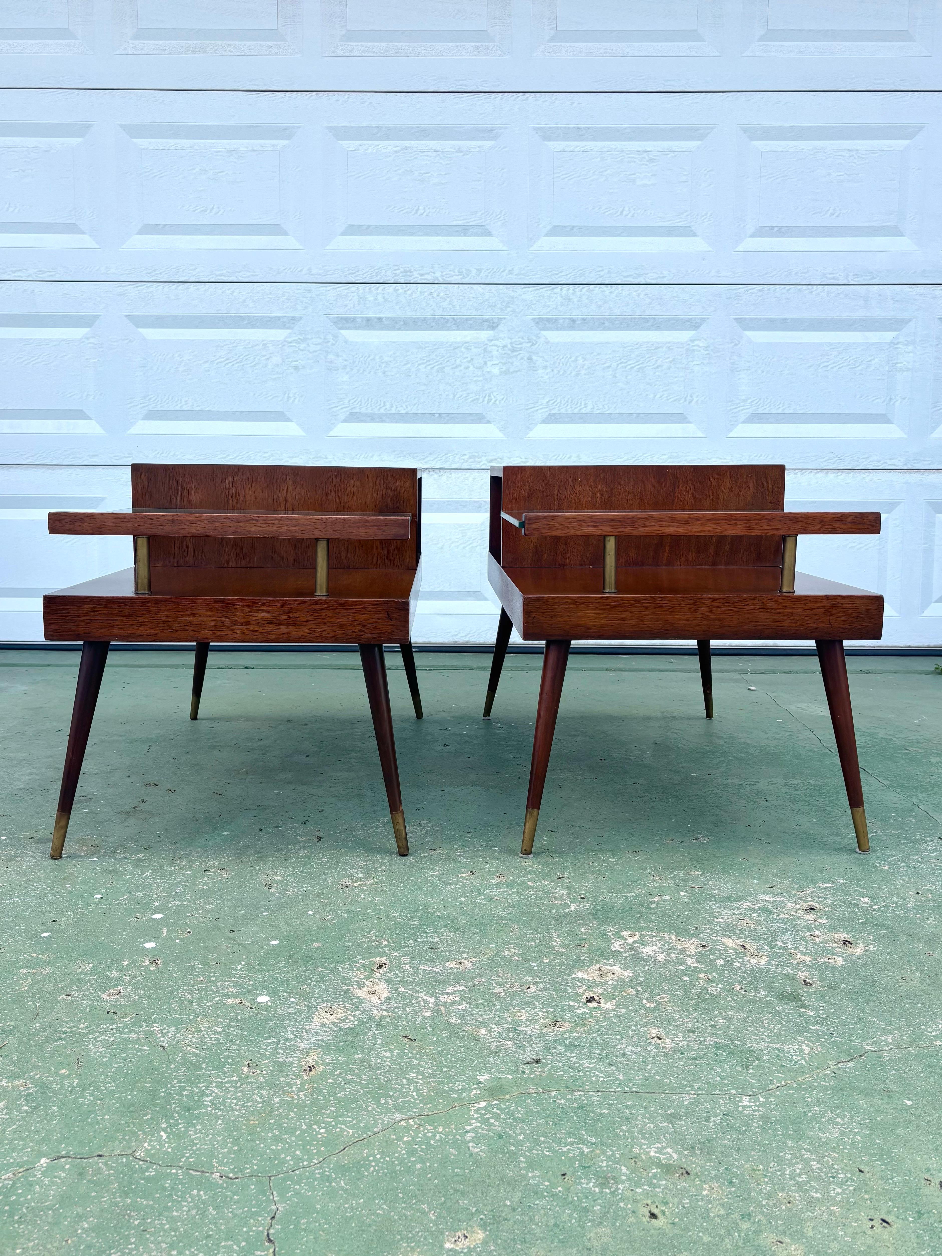 American James Philip Co Mid Century Modern Side Tables, circa 1950s For Sale