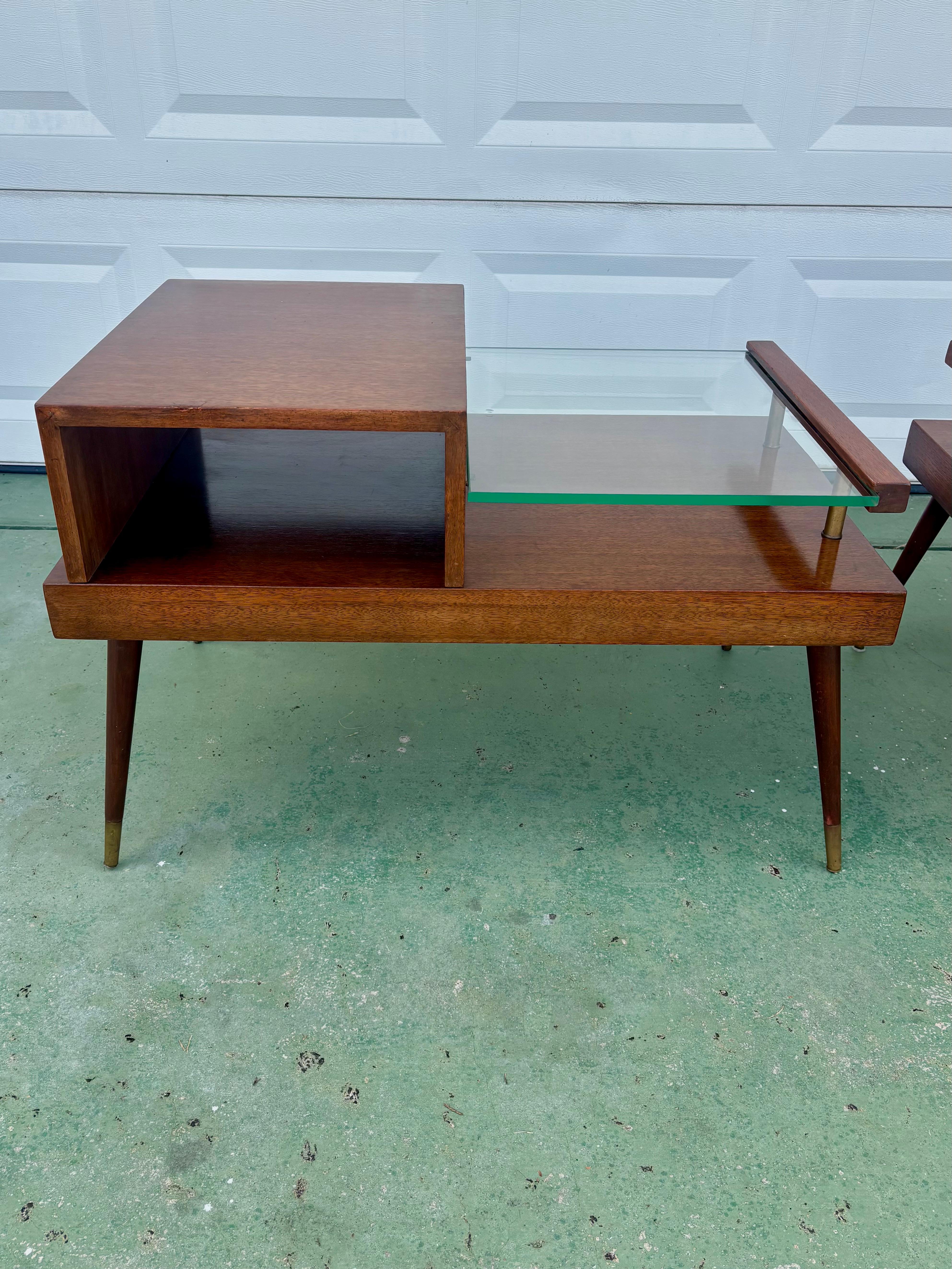 20th Century James Philip Co Mid Century Modern Side Tables, circa 1950s For Sale