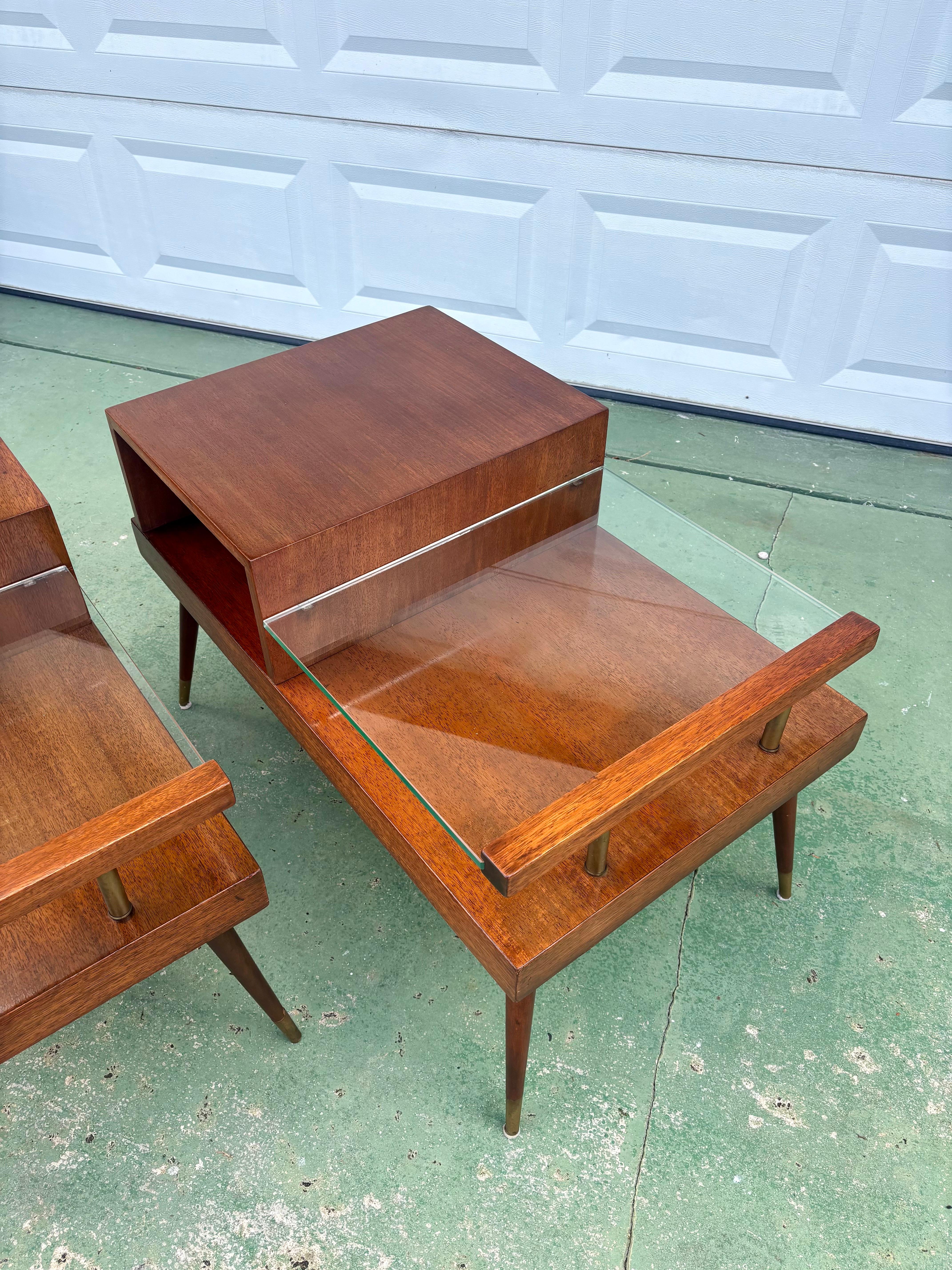 James Philip Co Mid Century Modern Side Tables, circa 1950s For Sale 1