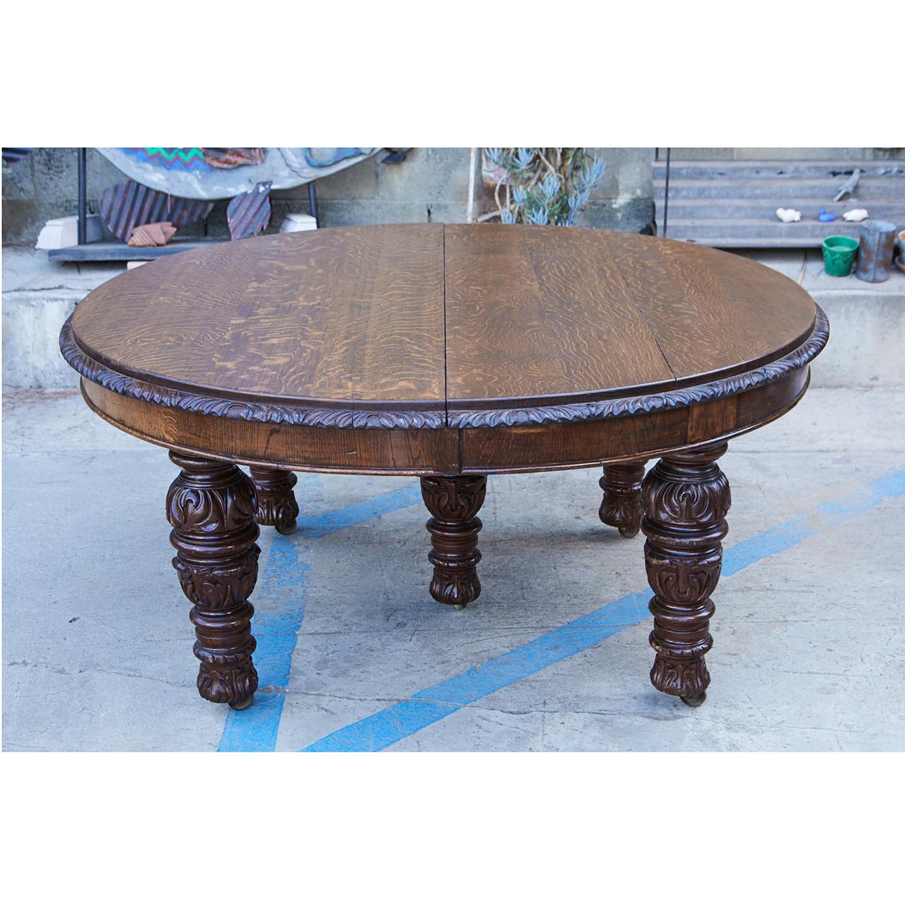James Phillips & Sons Dining Table with Leaves For Sale 1