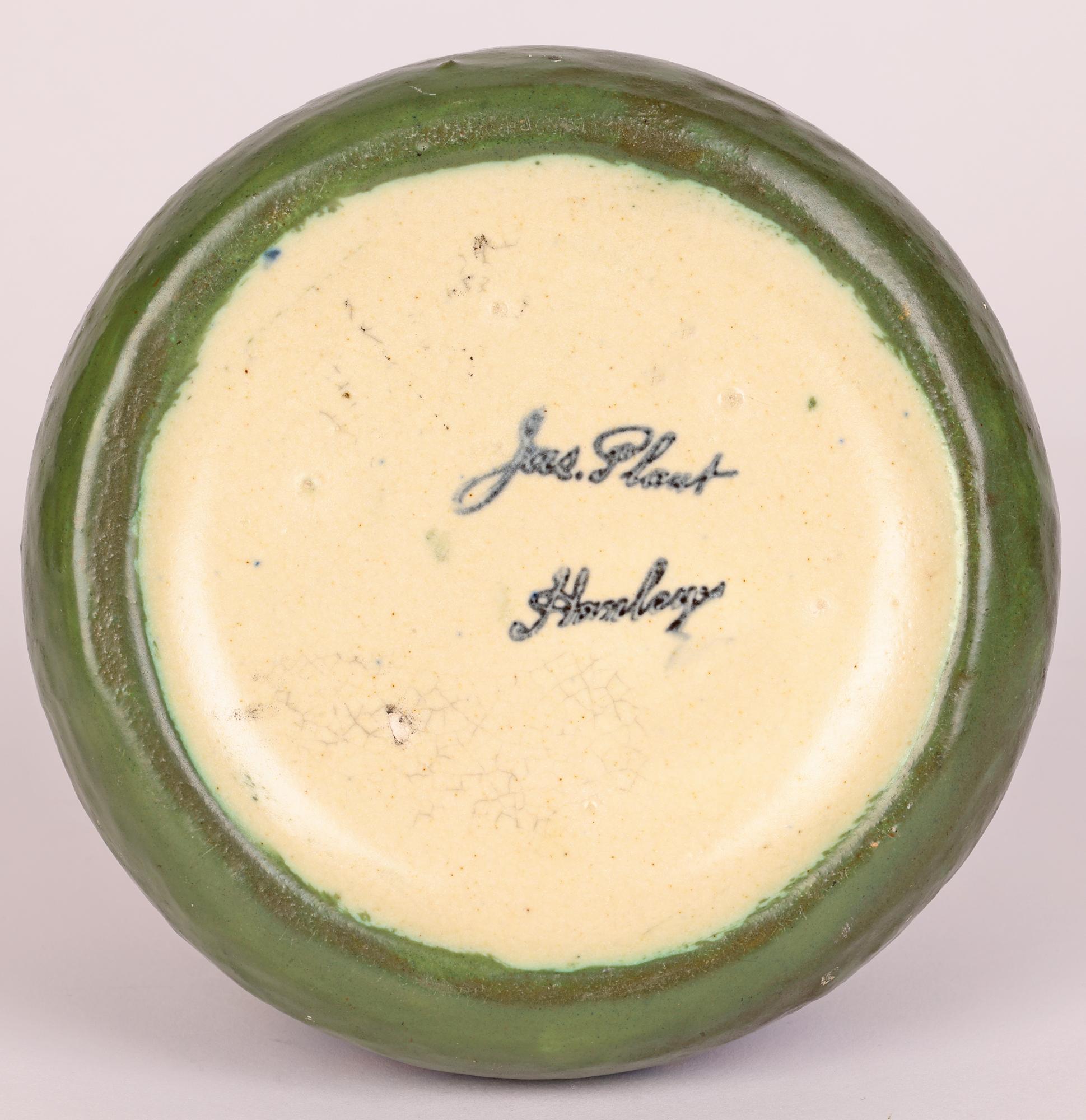 James Pflanzgefäß Hanley Frühe handbemalte Art-déco-Vase aus Keramik  im Angebot 5