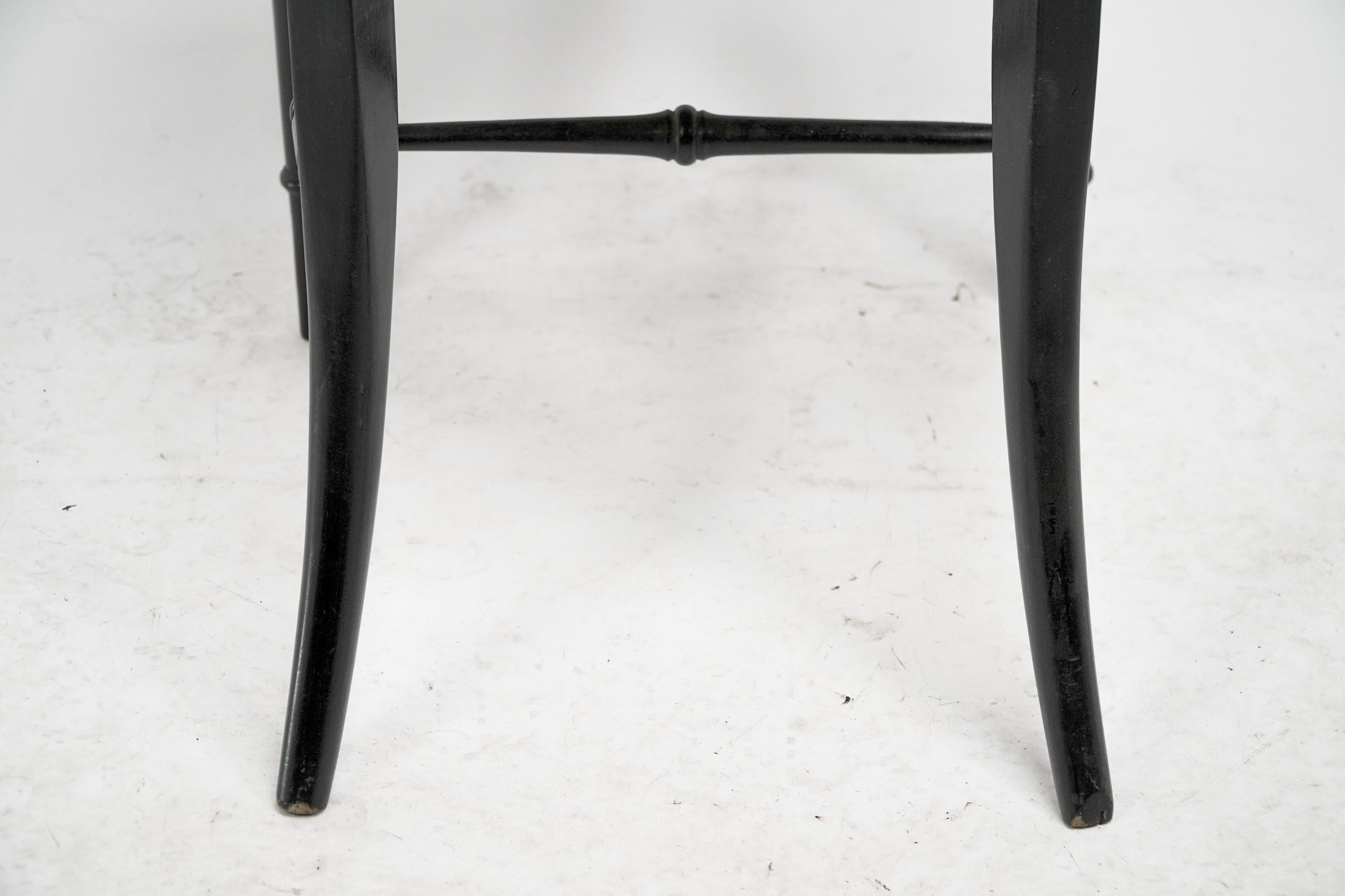 James Plucknett A pair of Anglo-Japanese ebonized side chairs For Sale 8