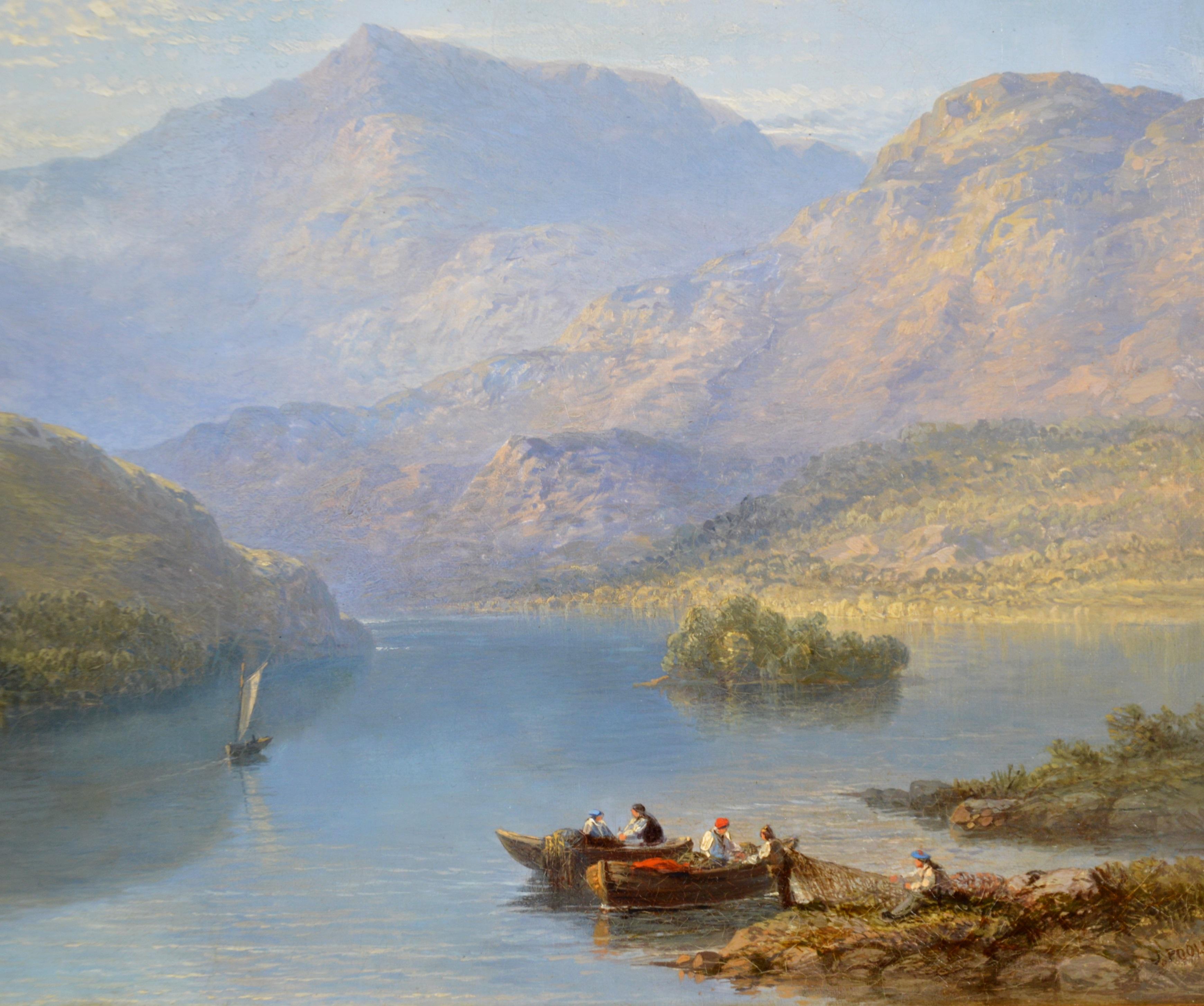 Summertime, Loch Lomond - 19th Century Scottish Highlands Landscape Oil Painting 1