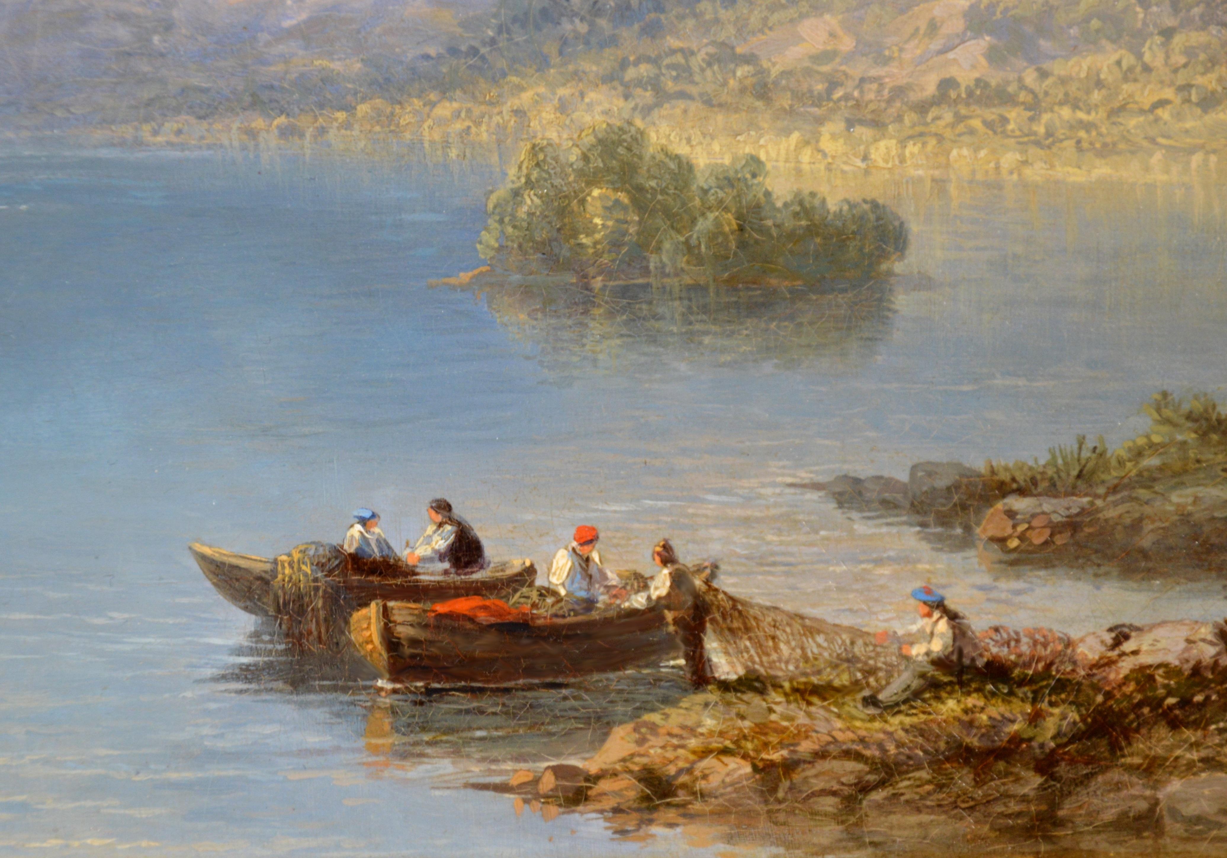 Summertime, Loch Lomond - 19th Century Scottish Highlands Landscape Oil Painting 3