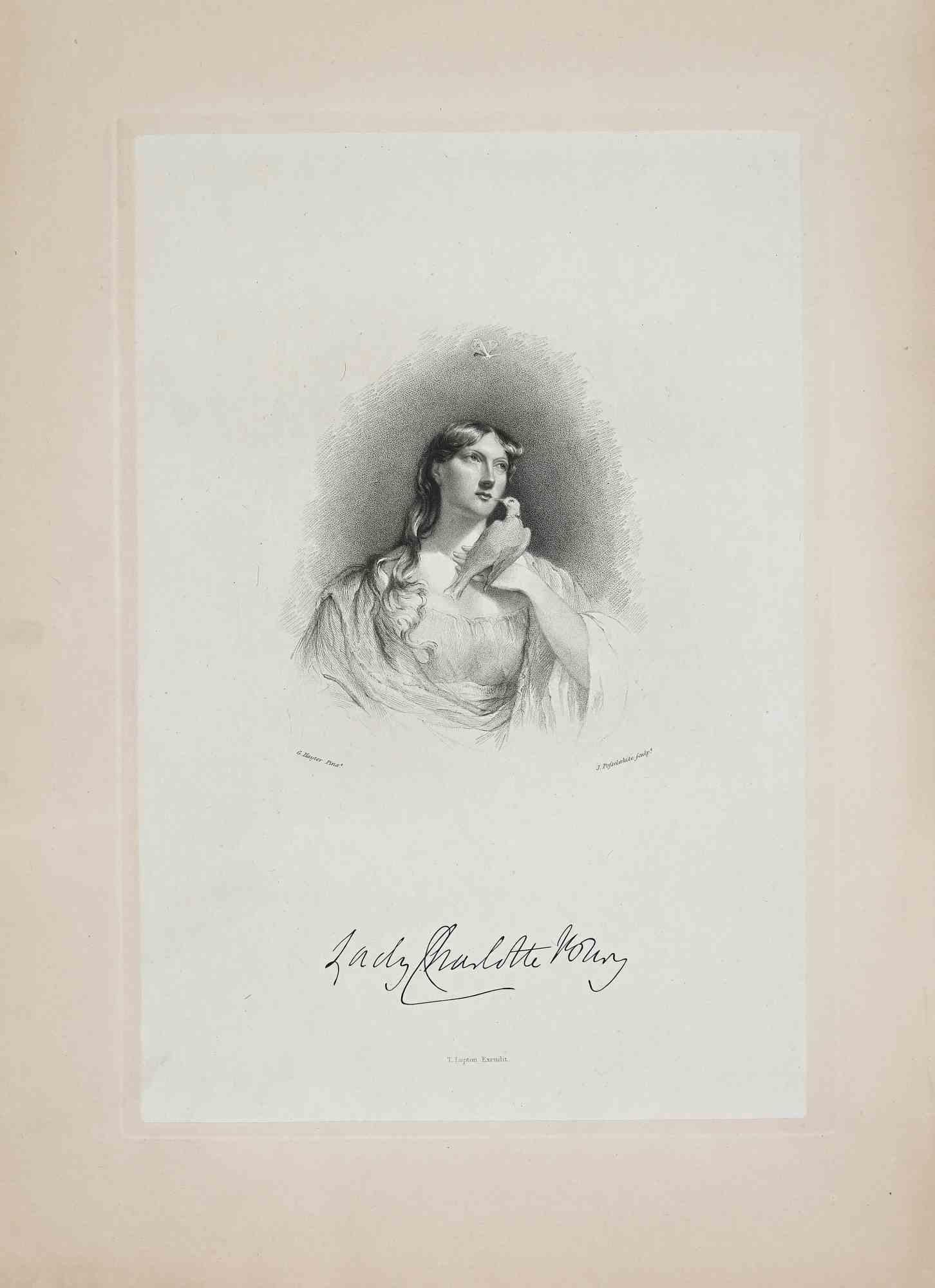Lithographie de Lady Charlotte Bury par James Posselwhite - 1833