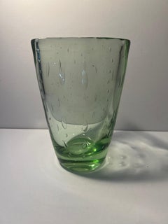 James Powell Green Glass Vase