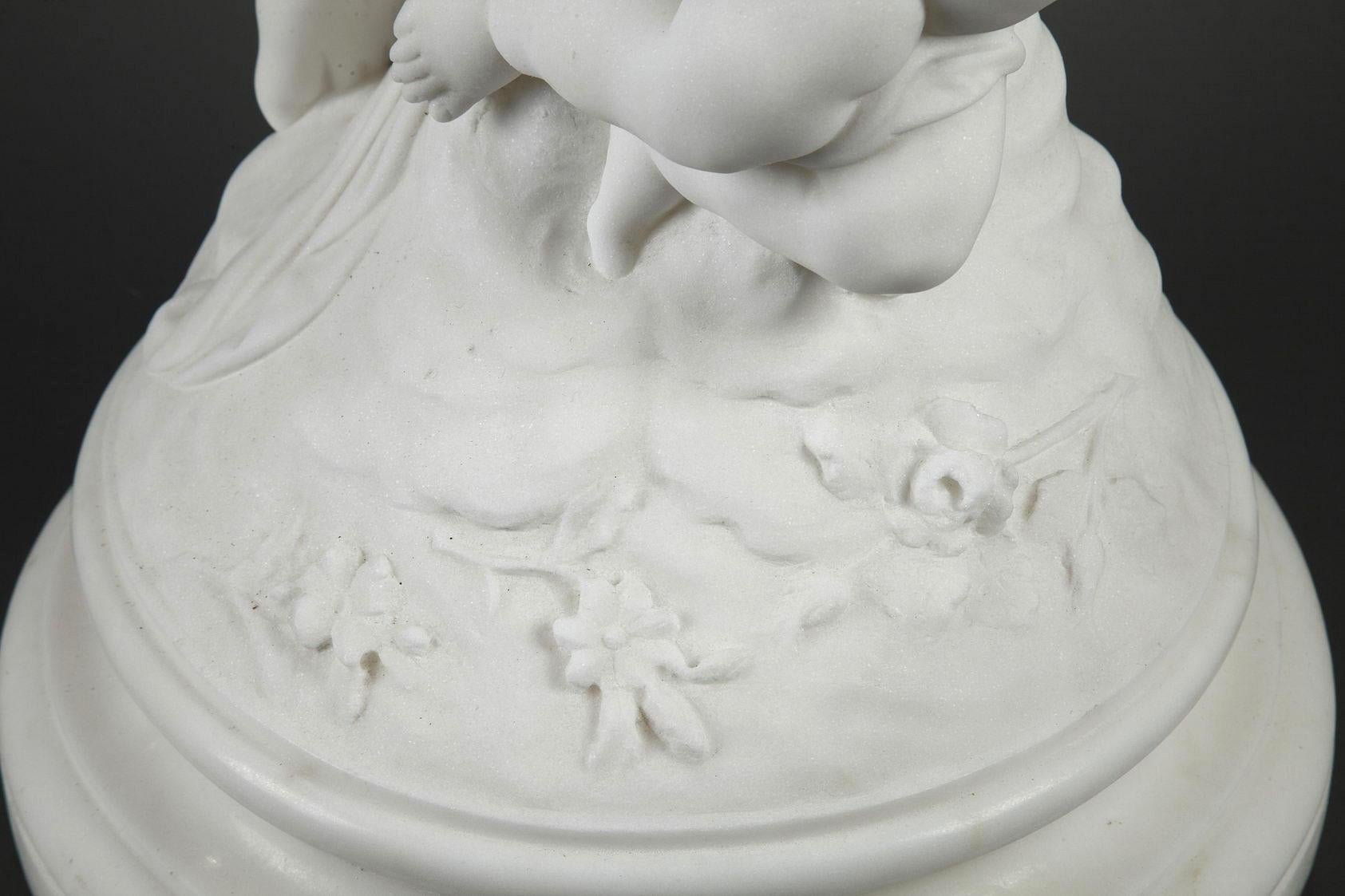 Daytime, marble sculpture - Academic Sculpture by James Pradier