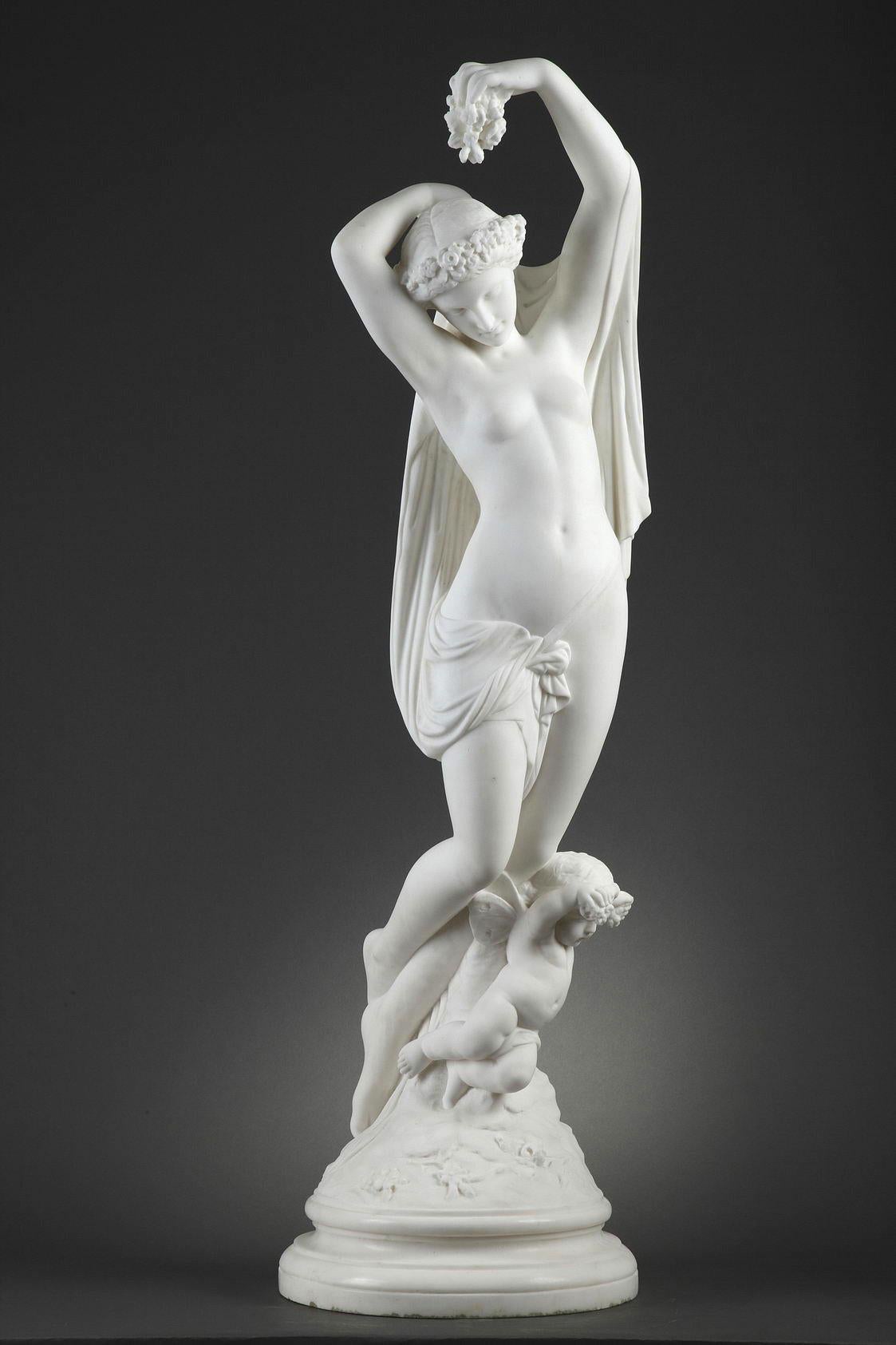 James Pradier Nude Sculpture – tagsüber, Marmorskulptur