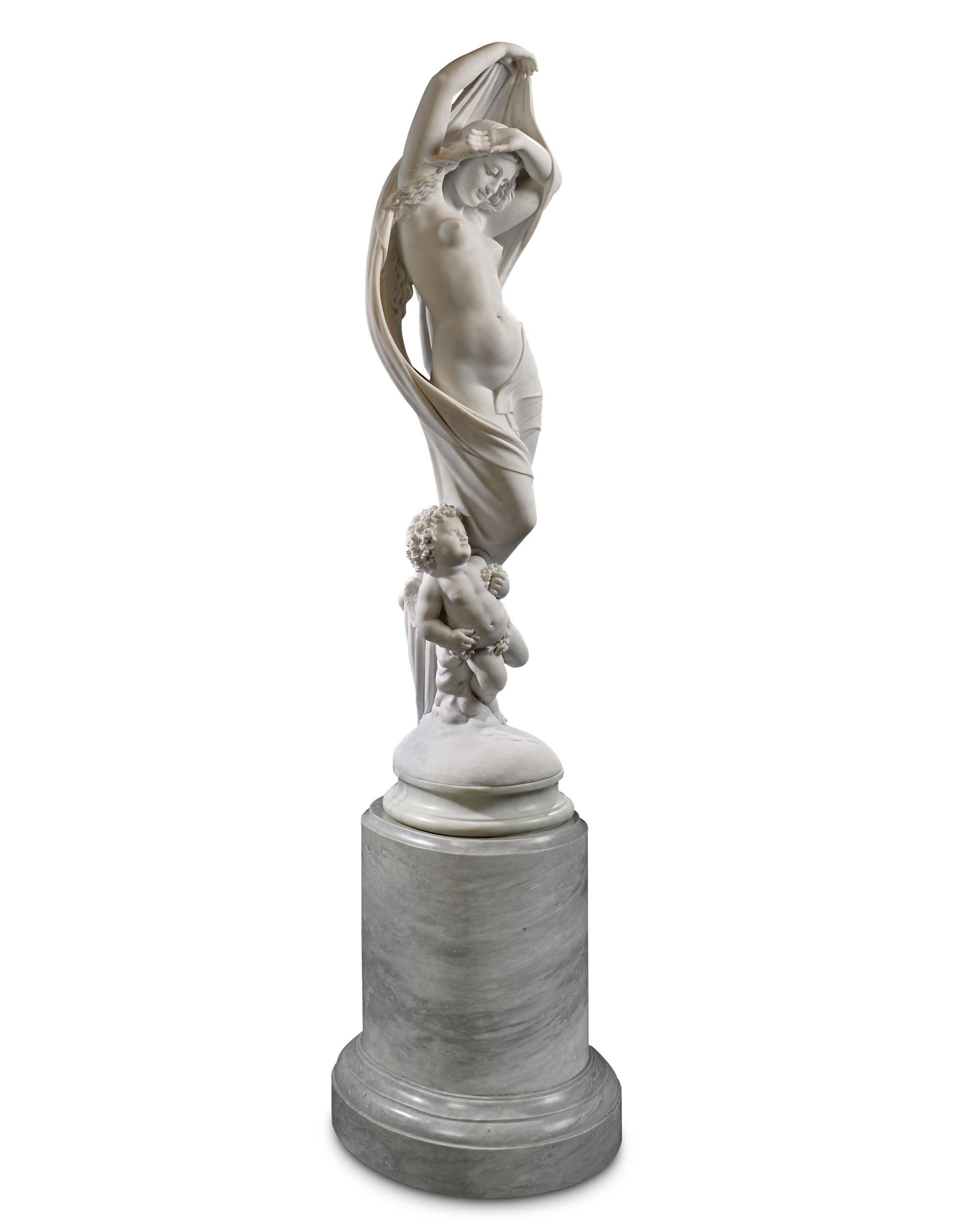 The Night - Sculpture by James Pradier
