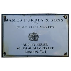 Antique James Purdy & Sons Enamel Sign Wall Plaque