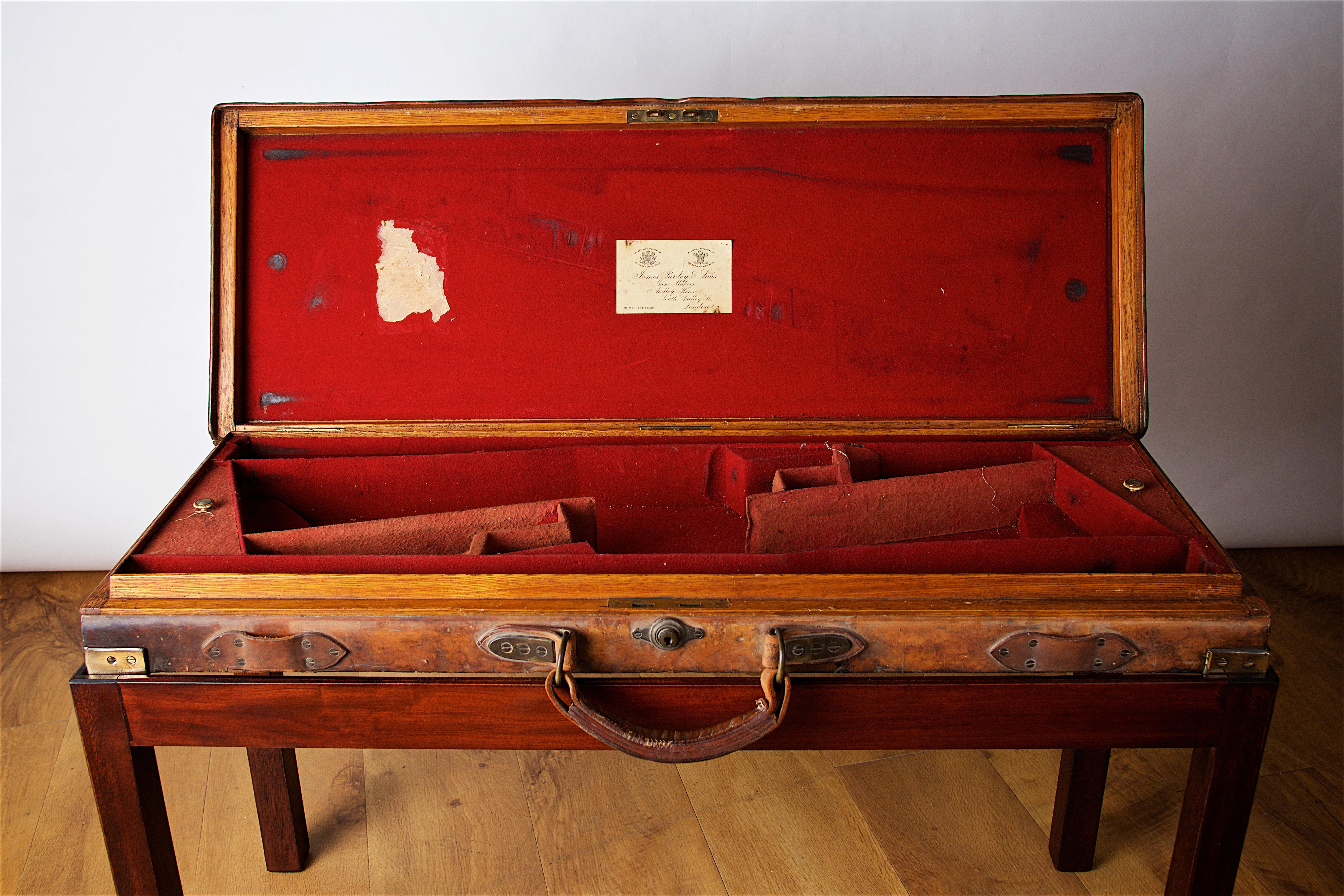 James Purdey & Sons, London, Leather, Oak and Brass-Mounted Gun Case 2