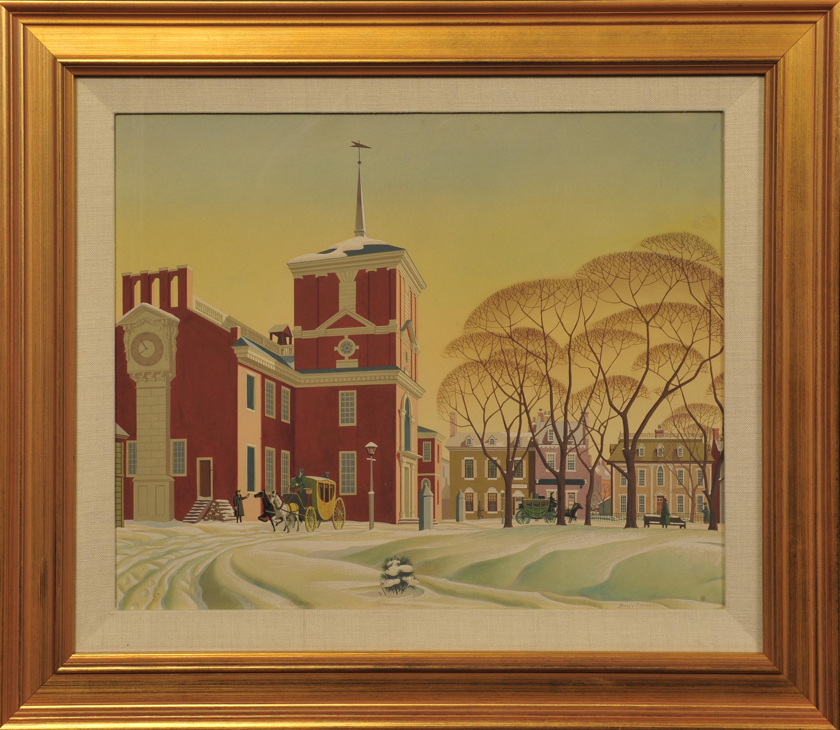 Snow at Independence Hall - Painting by James R. Bingham