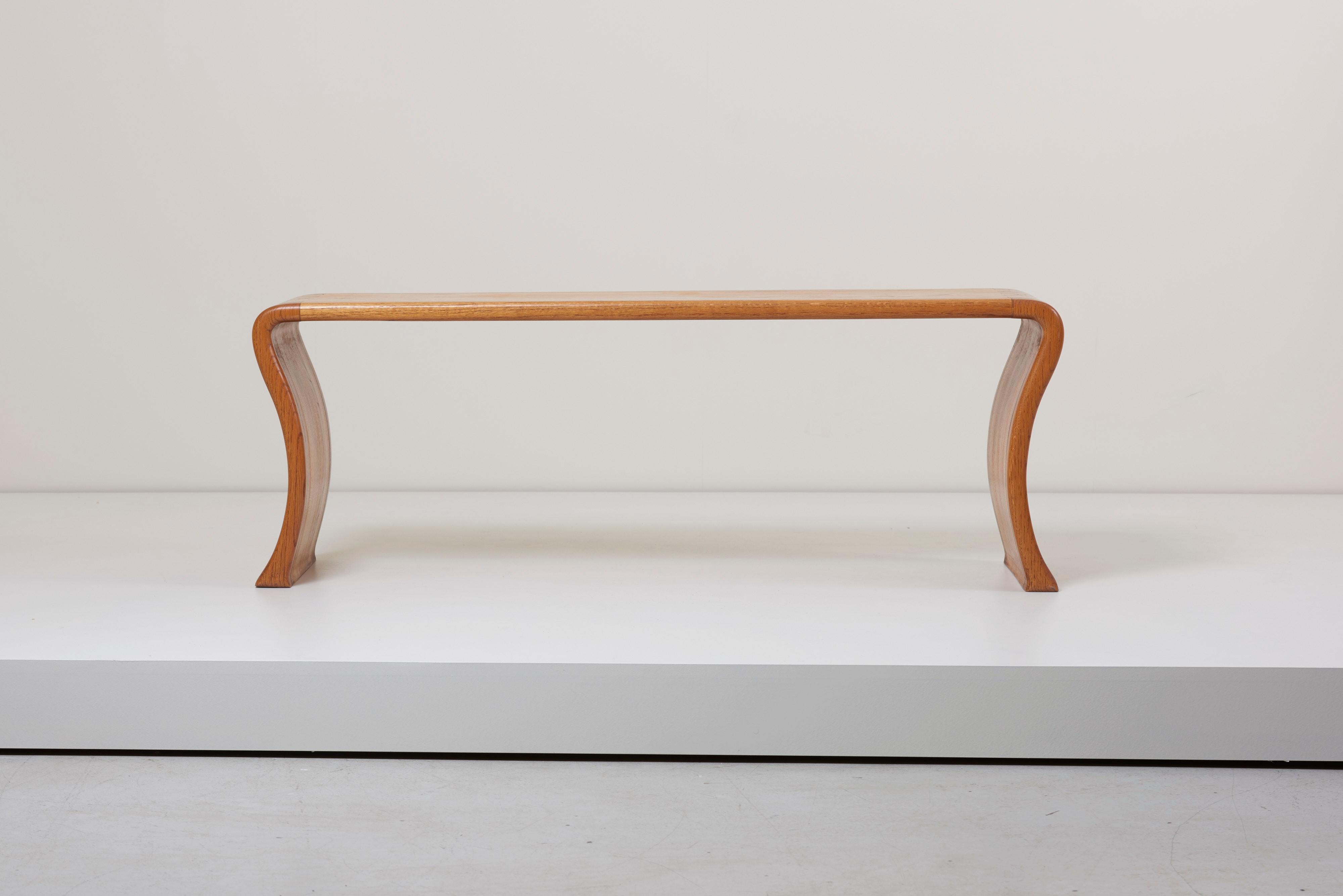 This wood ribbon bench is designed by James Rannfeld for Jawar.



 