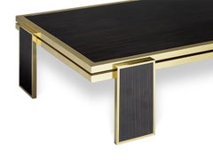 James Coffee Table by Duistt: Polished Brass & Ebony, Modern Design