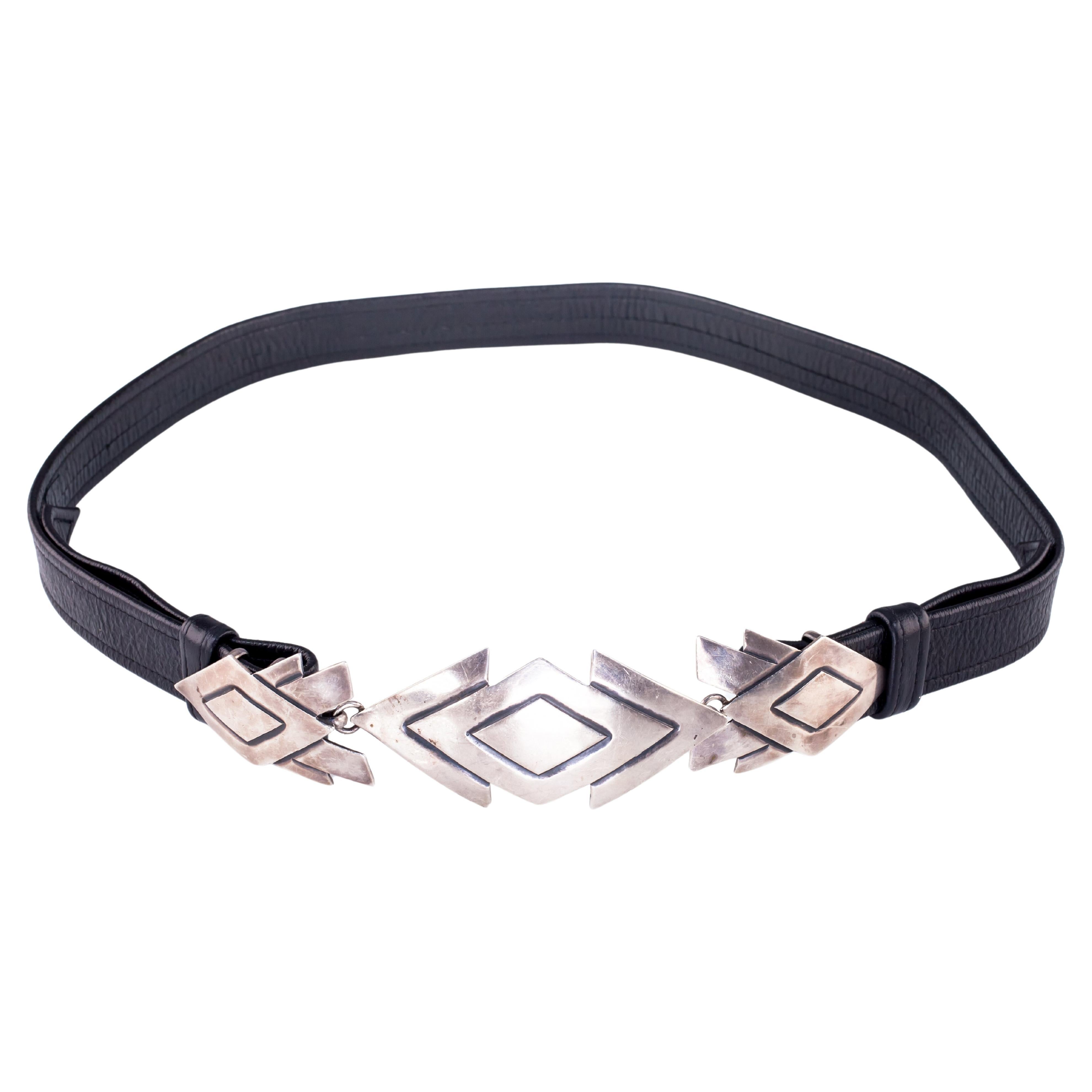 Ceinture trois pièces limitée James Reid en argent sterling avec pochette originale en toile en vente