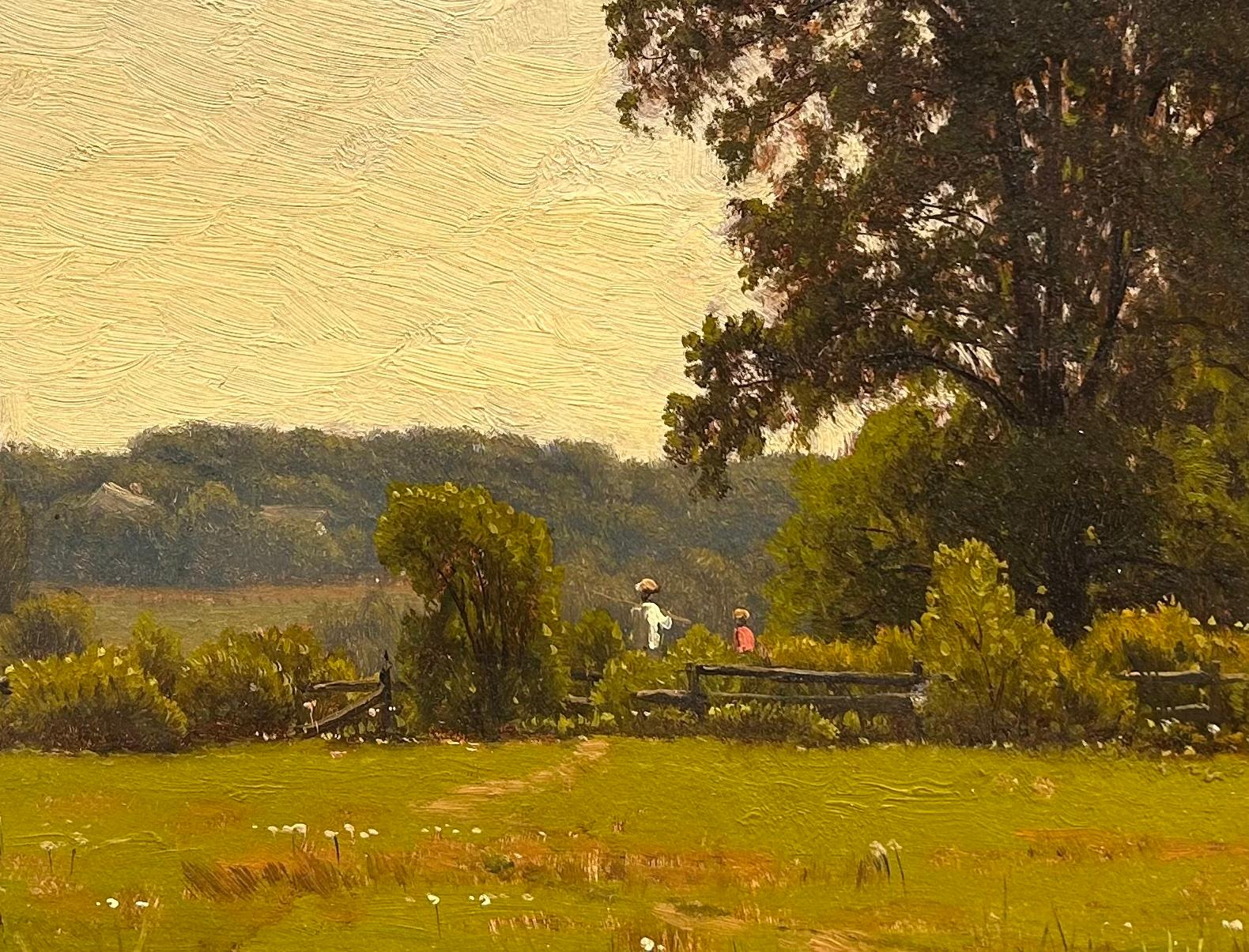 Paisaje de verano al óleo - Painting de James Renwick Brevoort 