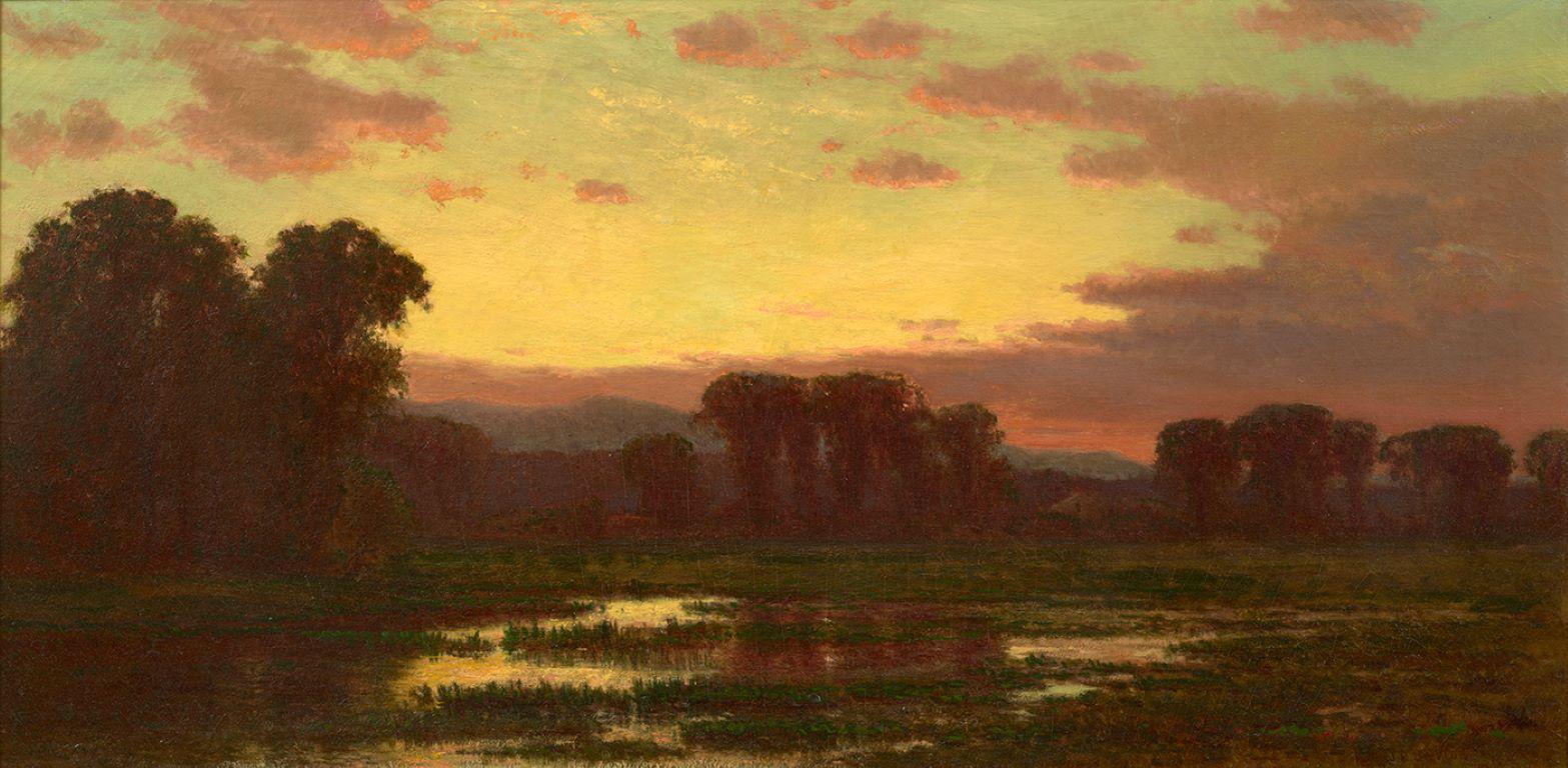 James Renwick Brevoort Landscape Painting - Twilight in the Marshes 
