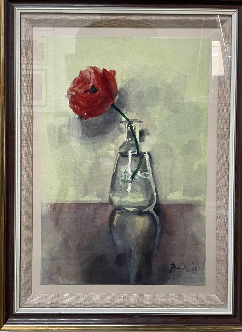 James Reville Still-Life Painting - Still Life with Oriental Poppy