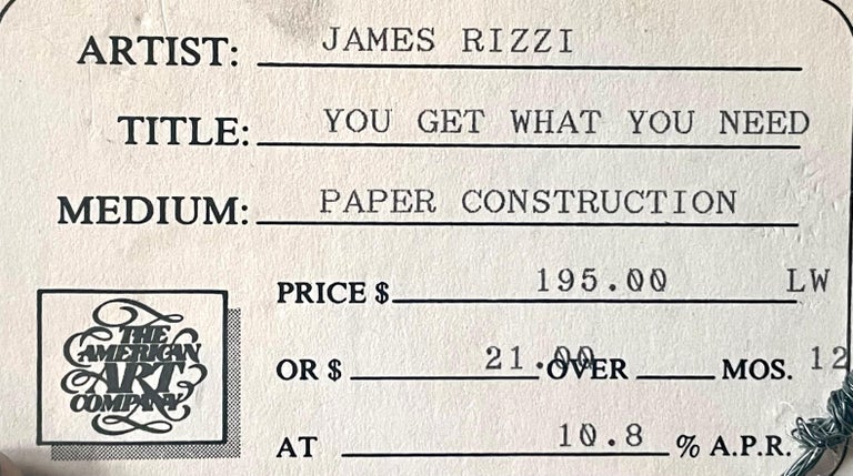 James Rizzi - “Get what you need” For Sale at 1stDibs