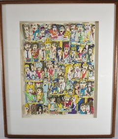 James Rizzi 3-D Lithograph "Cafe in Paris" Framed