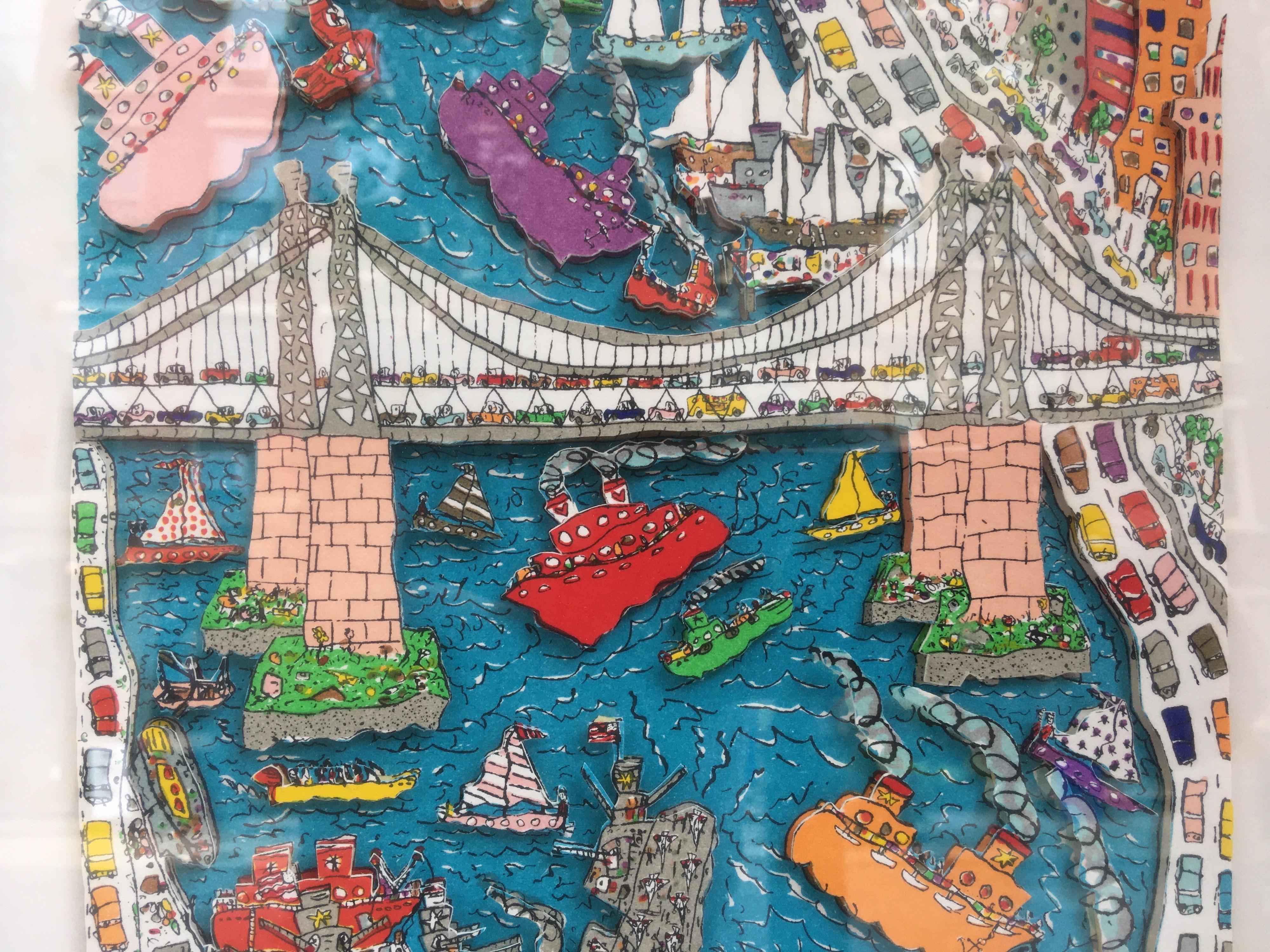 American James Rizzi Brooklyn Bridge 1982 99/99