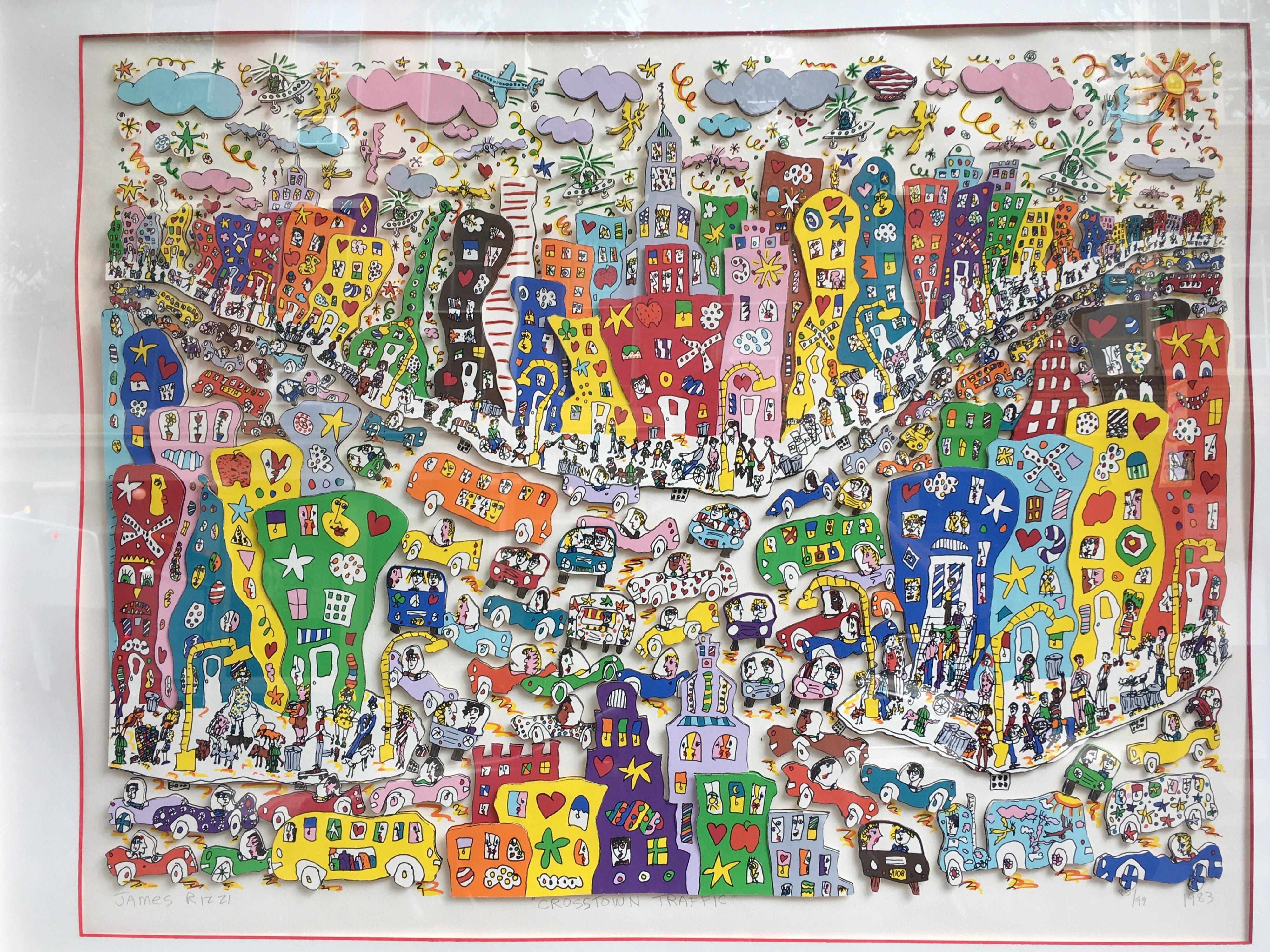 Late 20th Century James Rizzi Crosstown Traffic 1983 85/99