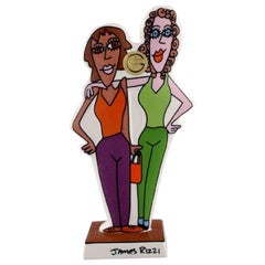 James Rizzi for Goebel, Pop Art Porcelain Figure, Girls Night Out