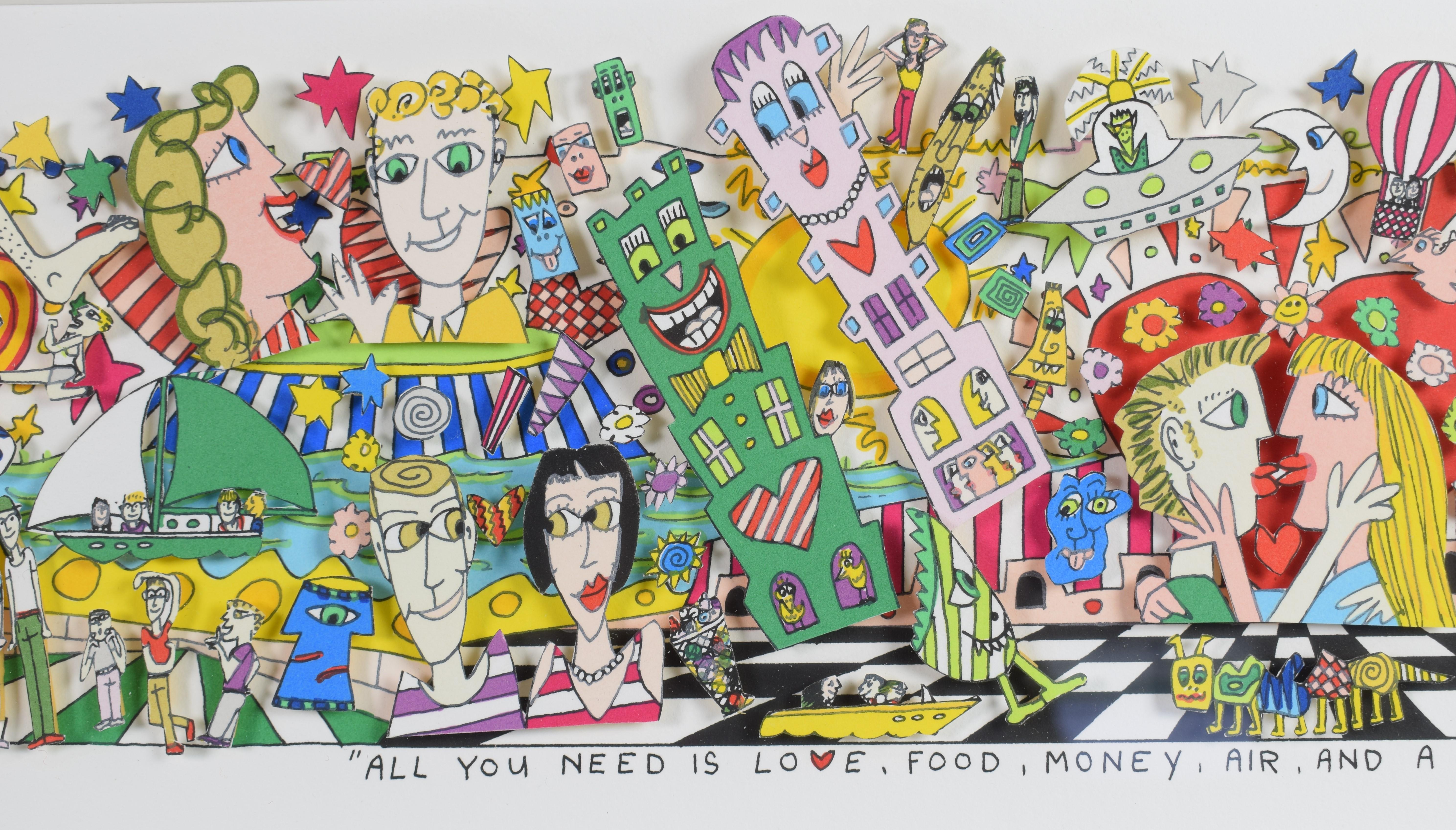 James Rizzi (New York, October 5, 1950 - there, December 26, 2011) was an American pop art artist from Brooklyn, New York.

James Rizzi studied at the Florida Art Academy (Gainesville). He came up with the idea of 3D multiples, now mostly associated