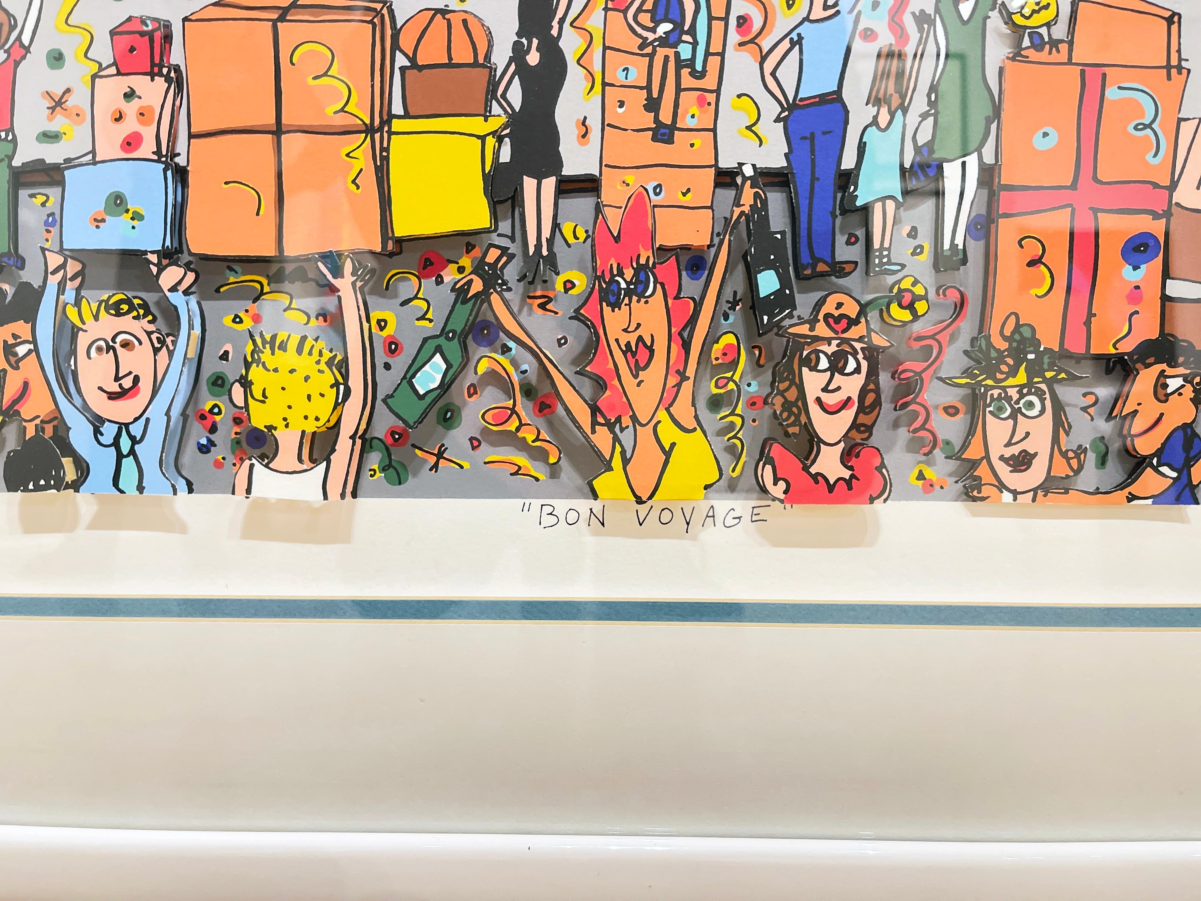 Bon Voyage - James Rizzi - Three Dimensional Color Lithographs 3