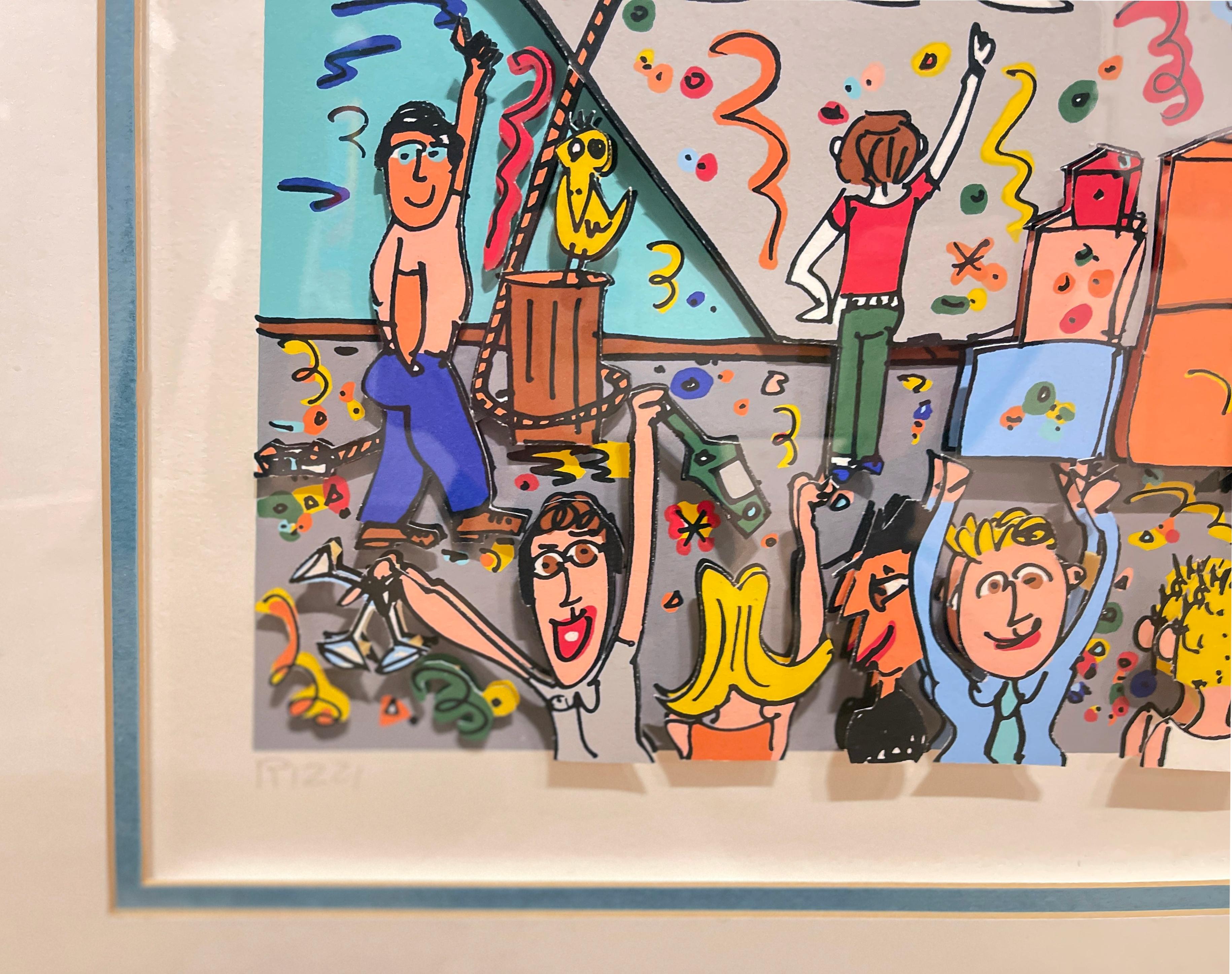 Bon Voyage de James Rizzi - Lithographies couleur tridimensionnelles en vente 4