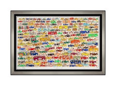 James Rizzi Original Traffic 3D Construction Relief Signed Mixed Media Cars Art