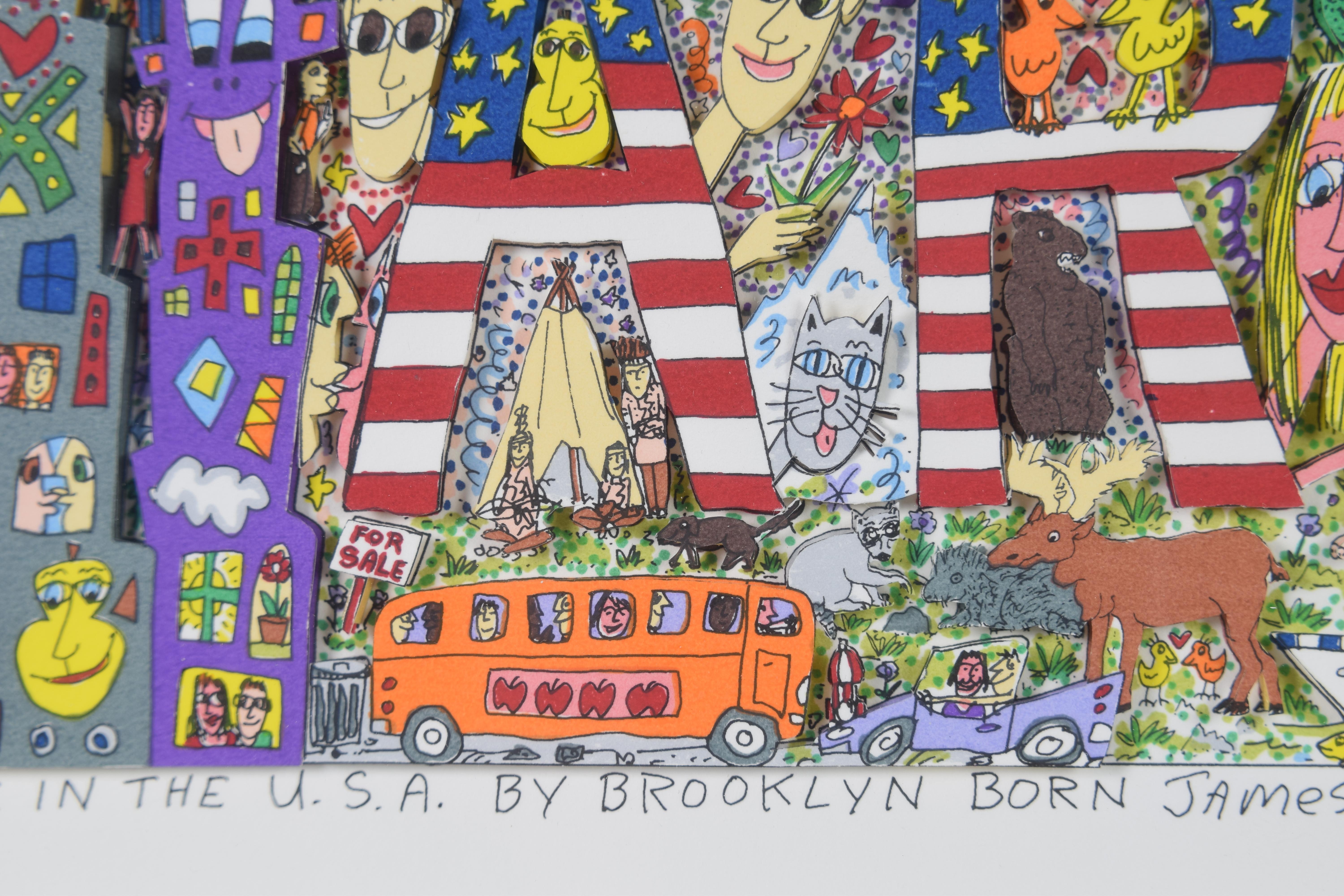 Made in the U.S.A. by Brooklyn born James Rizzi - Pop Art, 3D, America 7